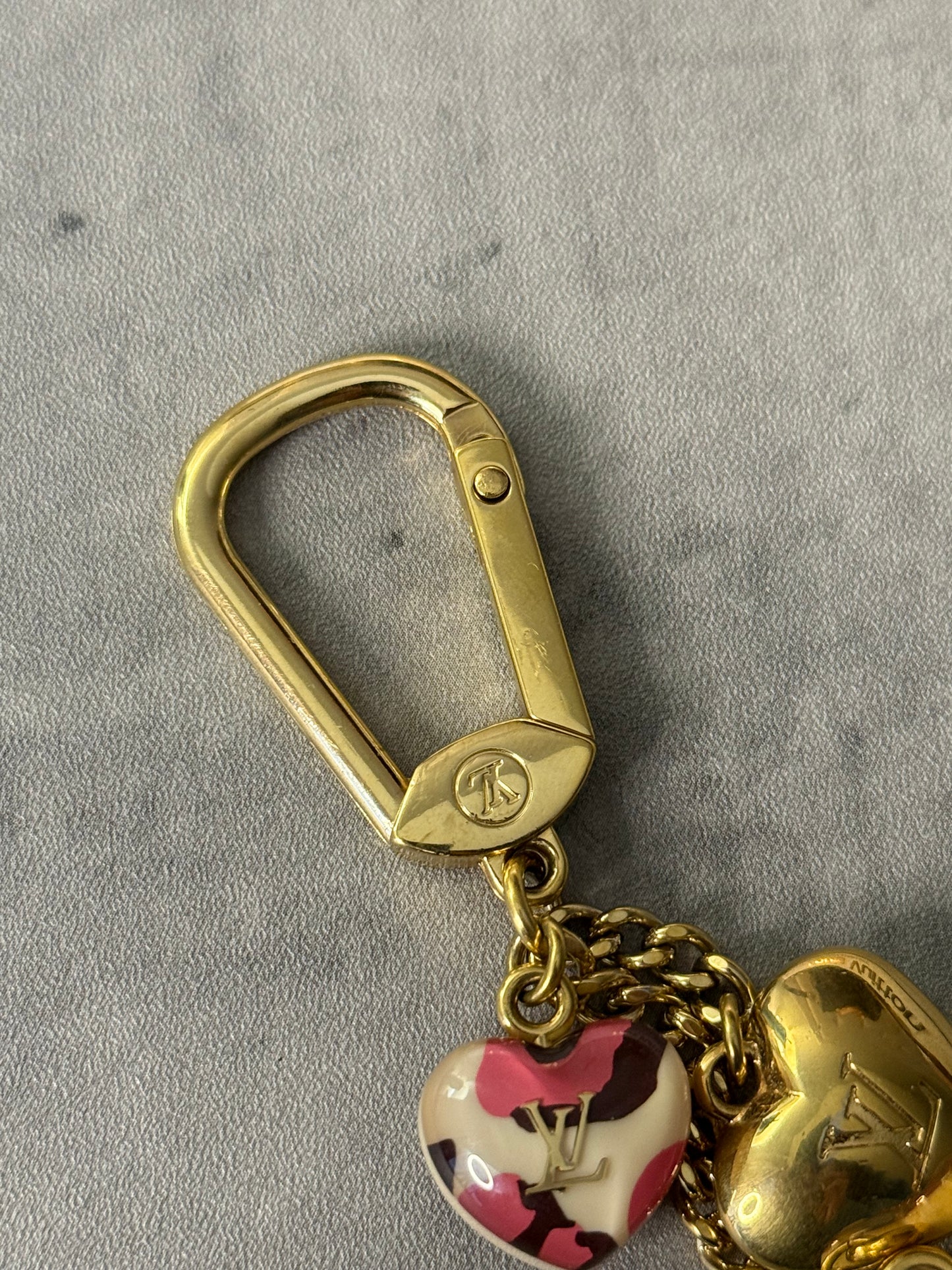 LV Stephen Sprouse Leopard Heart Charm