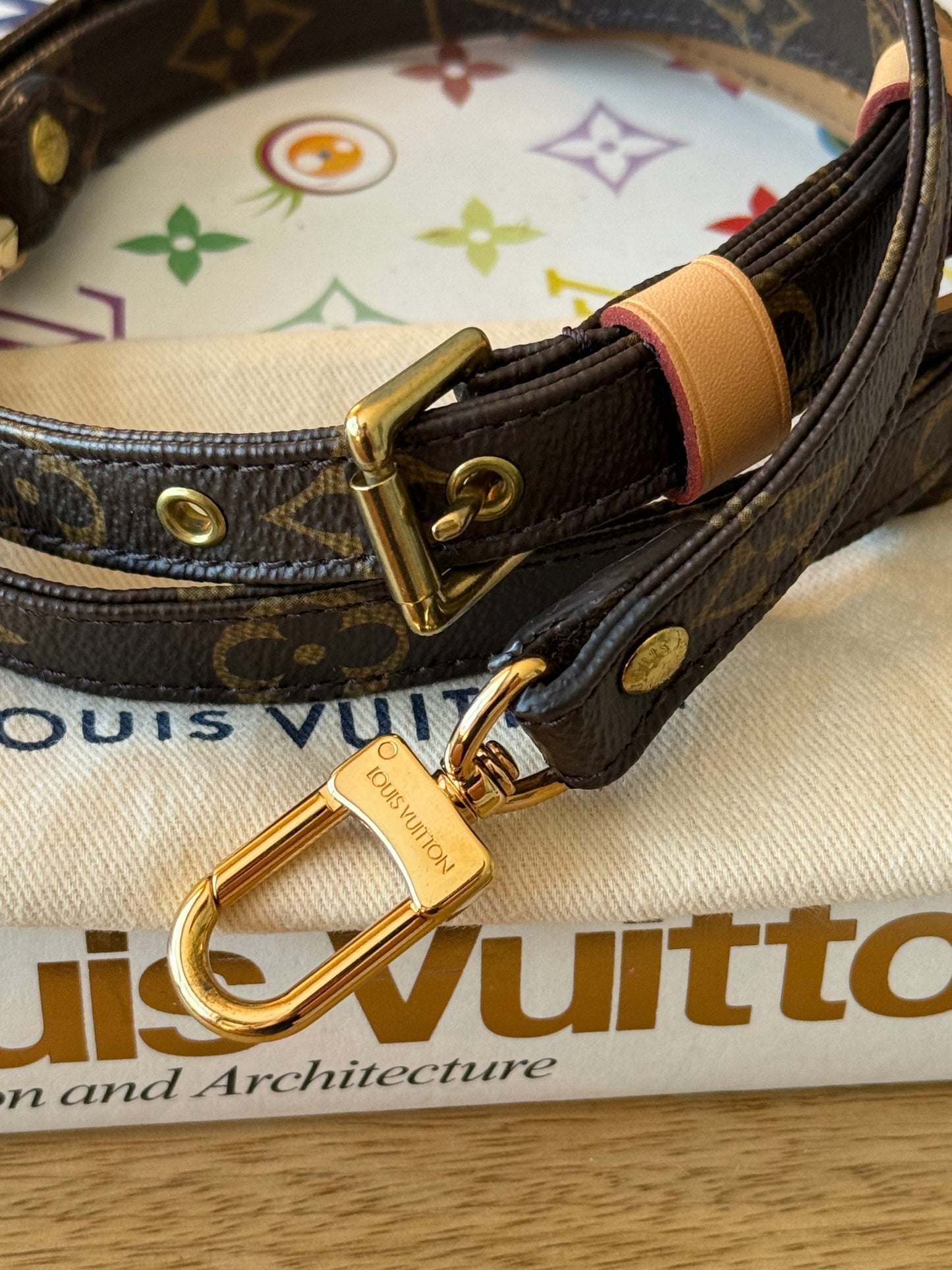 LV 16mm Adjustable Monogram Strap