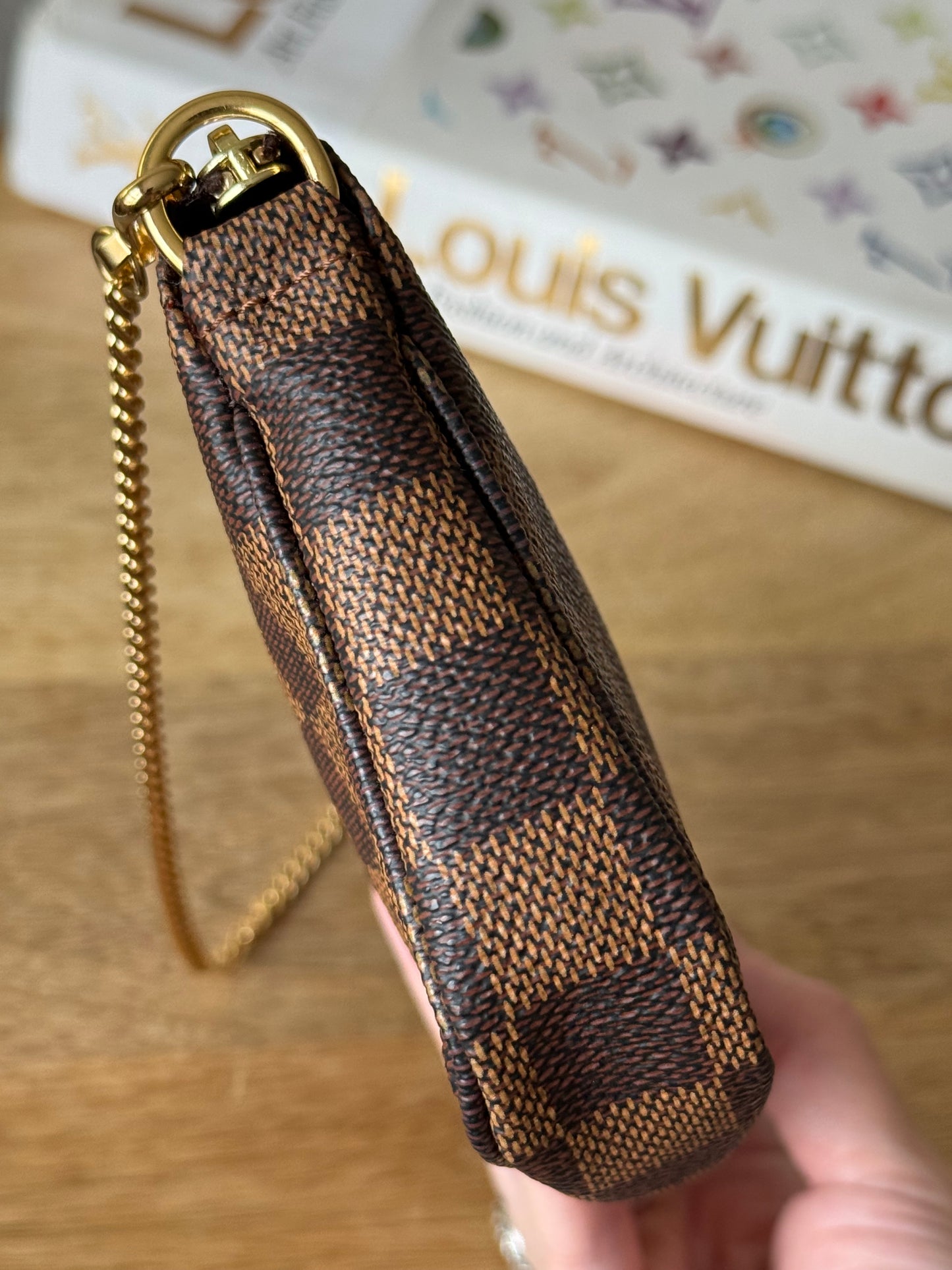 LV Bucket Pochette Damier Ebene