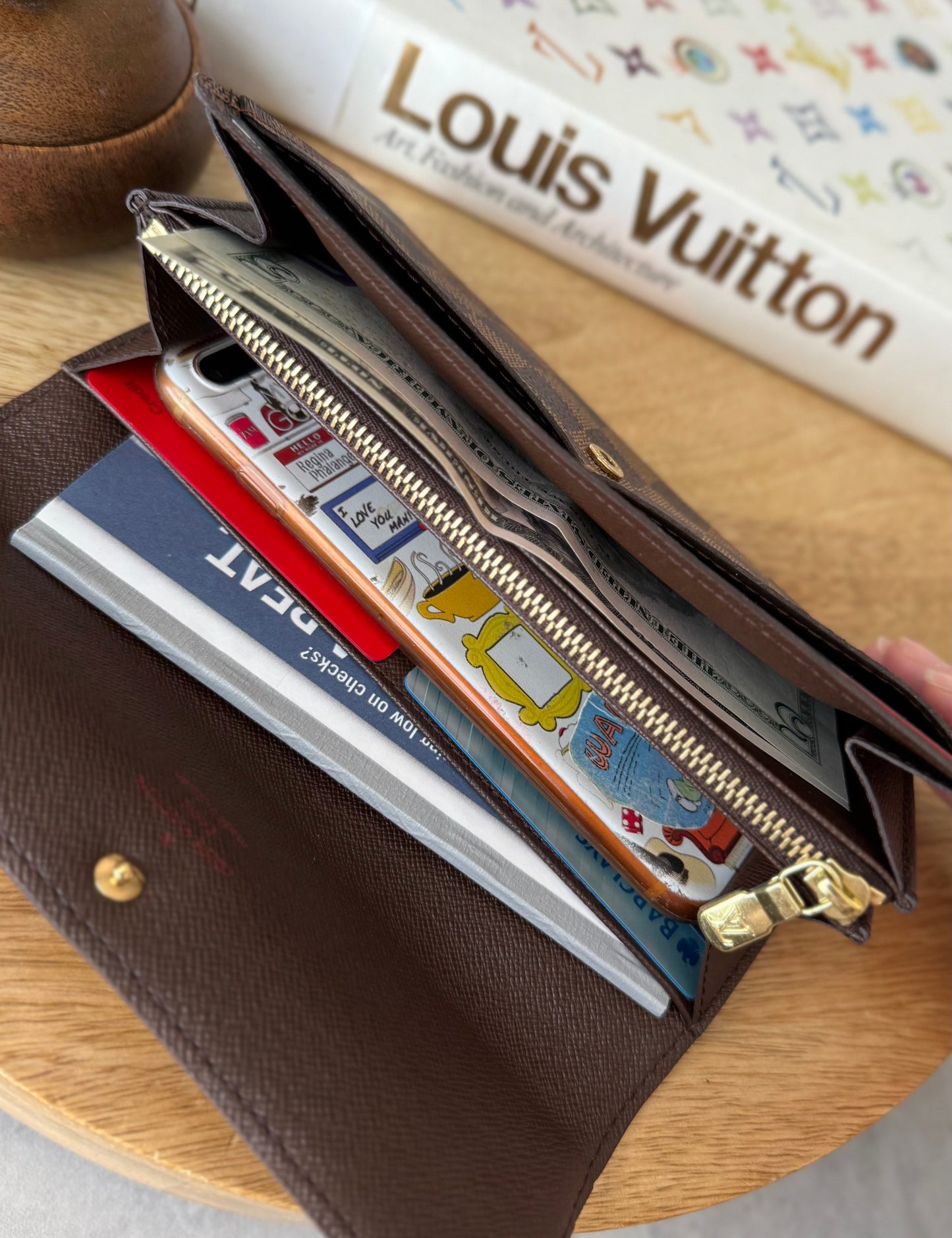 LV Sarah Wallet Damier Ebene