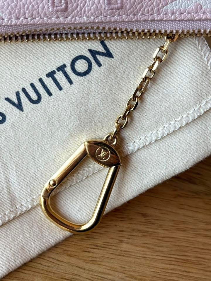 LV Broderies Key Pouch Pink