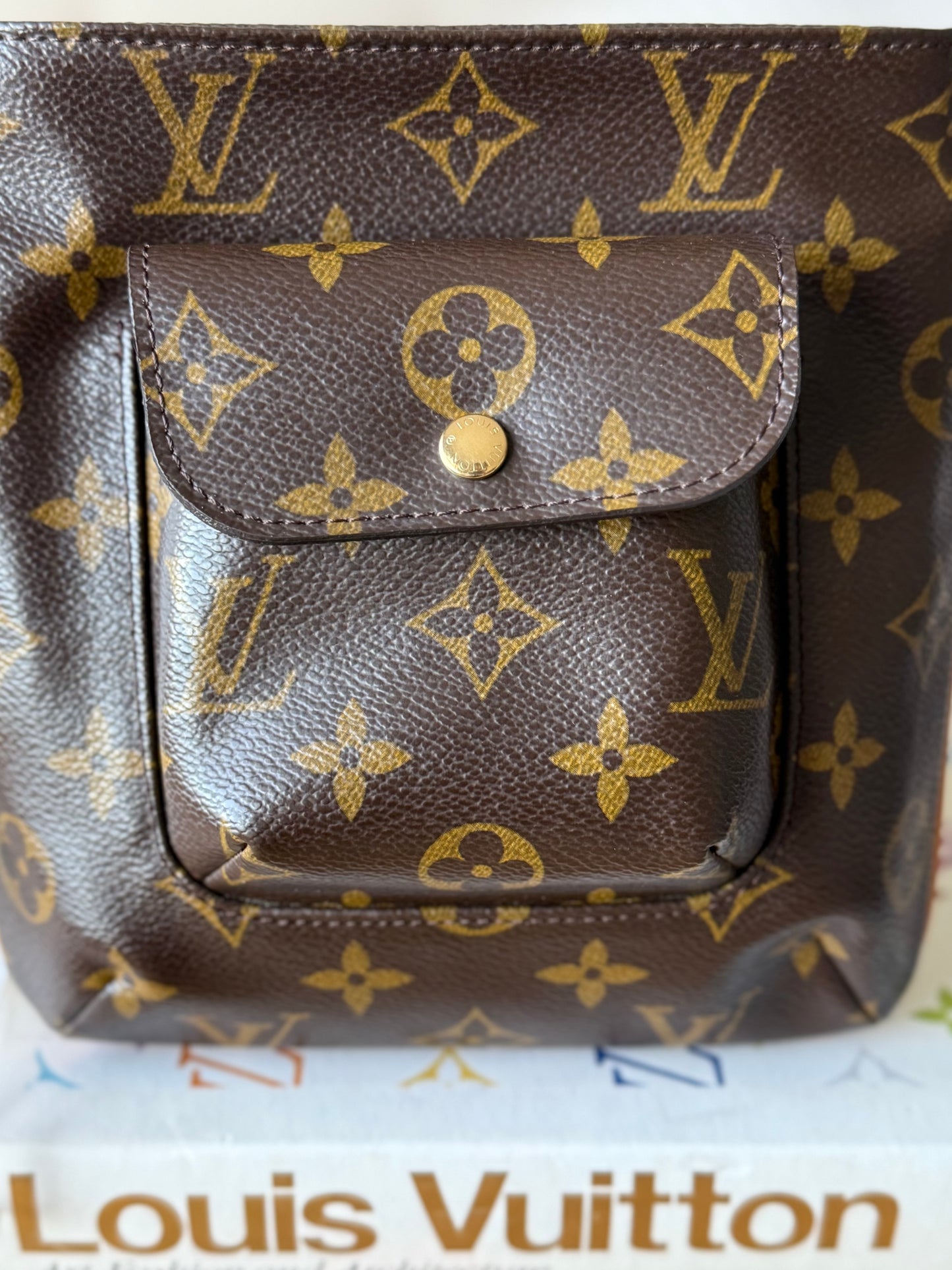 LV Partition Wristlet Pouch.