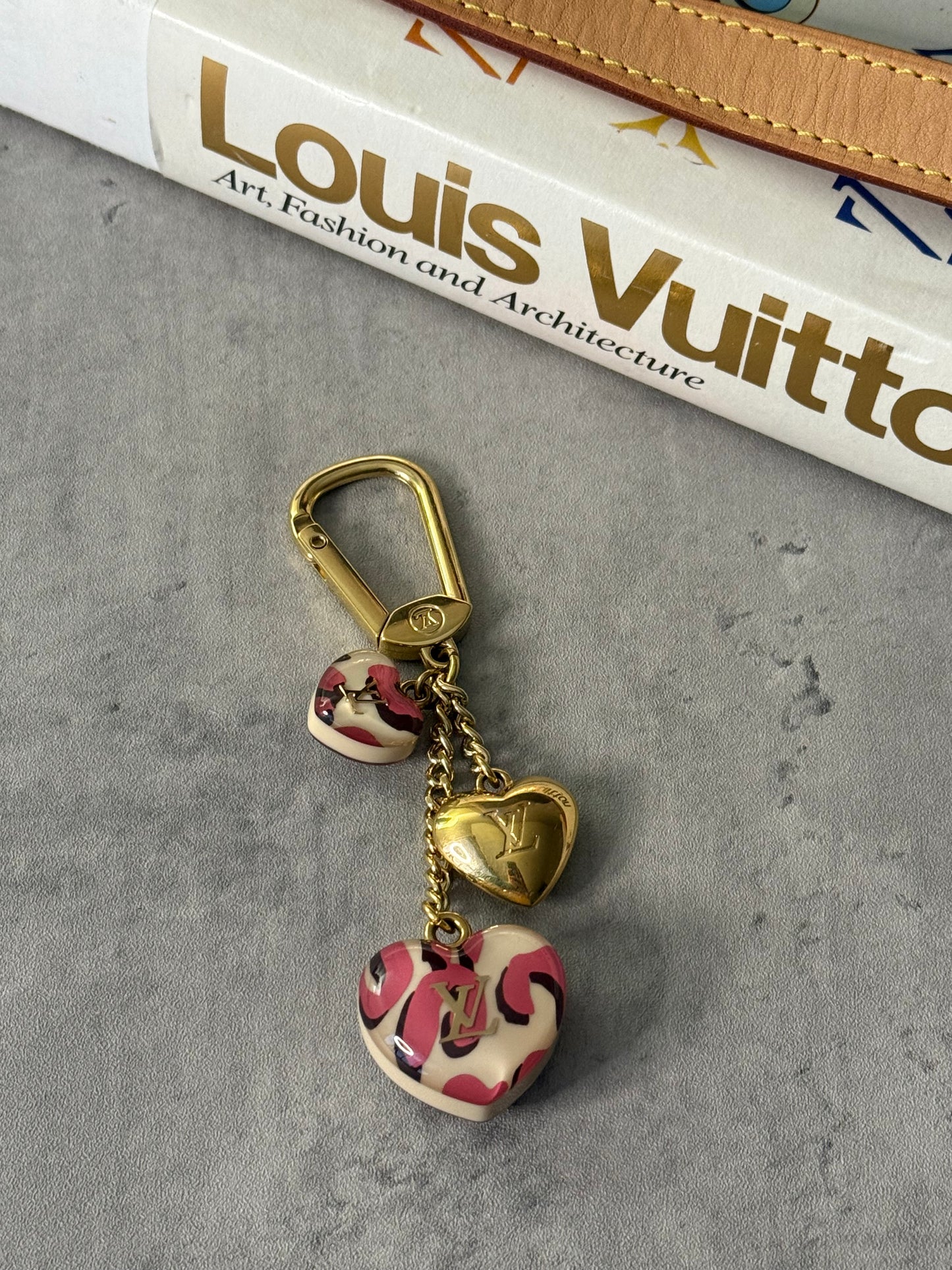 LV Stephen Sprouse Leopard Heart Charm