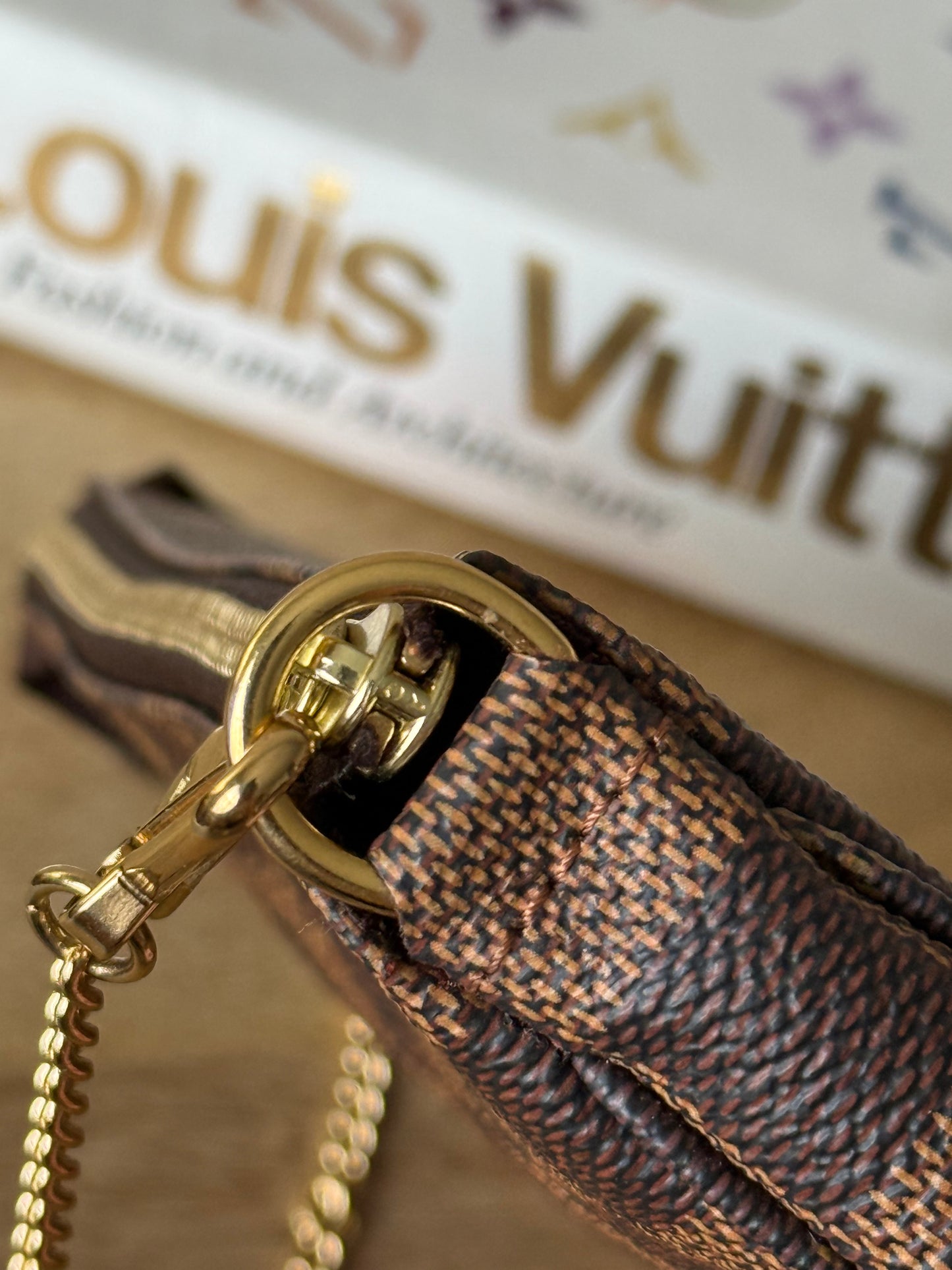 LV Bucket Pochette Damier Ebene