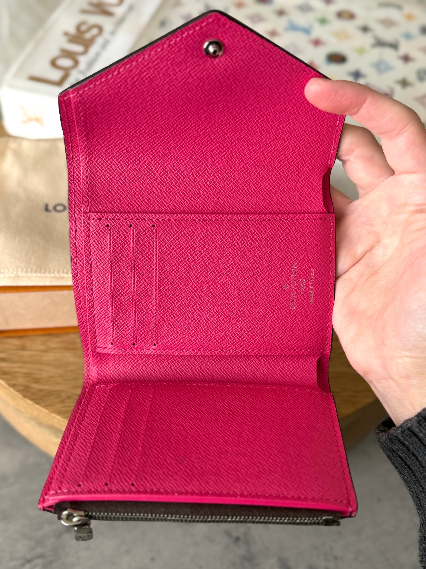 LV Victorine wallet pink