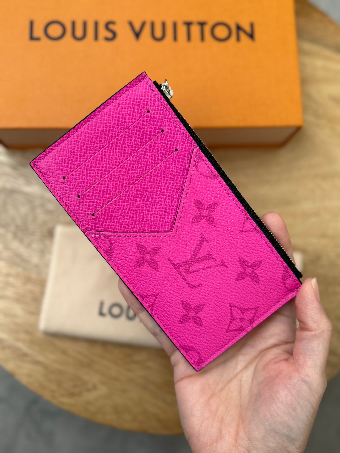 LV Taigarama Pink Coin Wallet