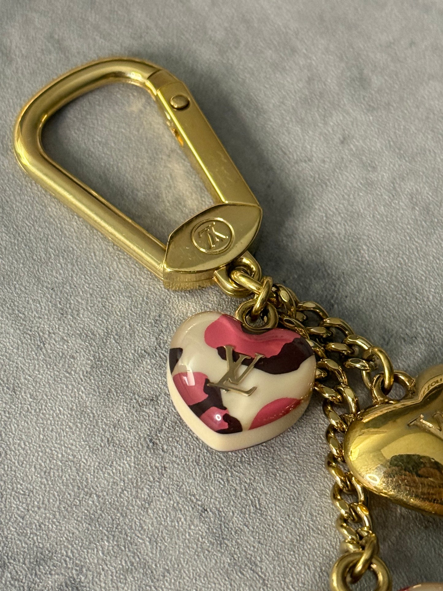 LV Stephen Sprouse Leopard Heart Charm