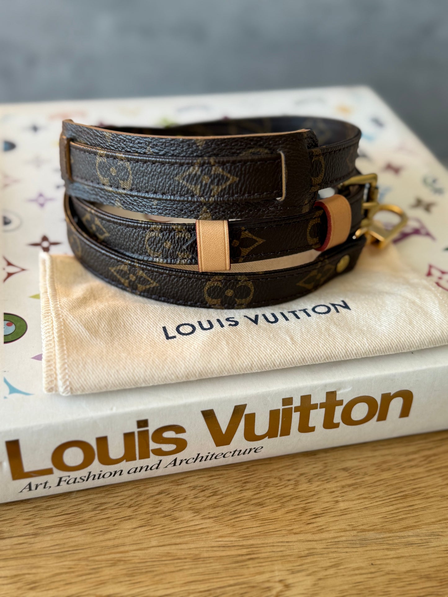 LV 16mm Adjustable Monogram Strap