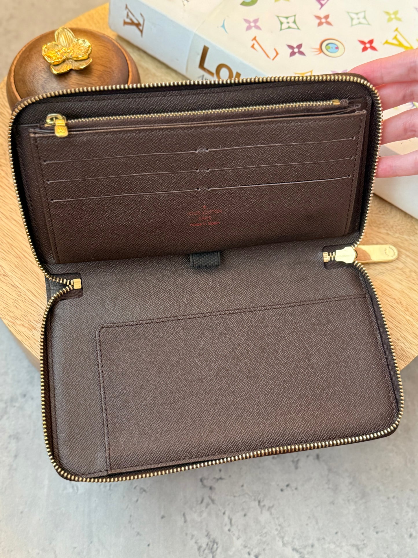 LV Zippy Organizer Damier Ebene