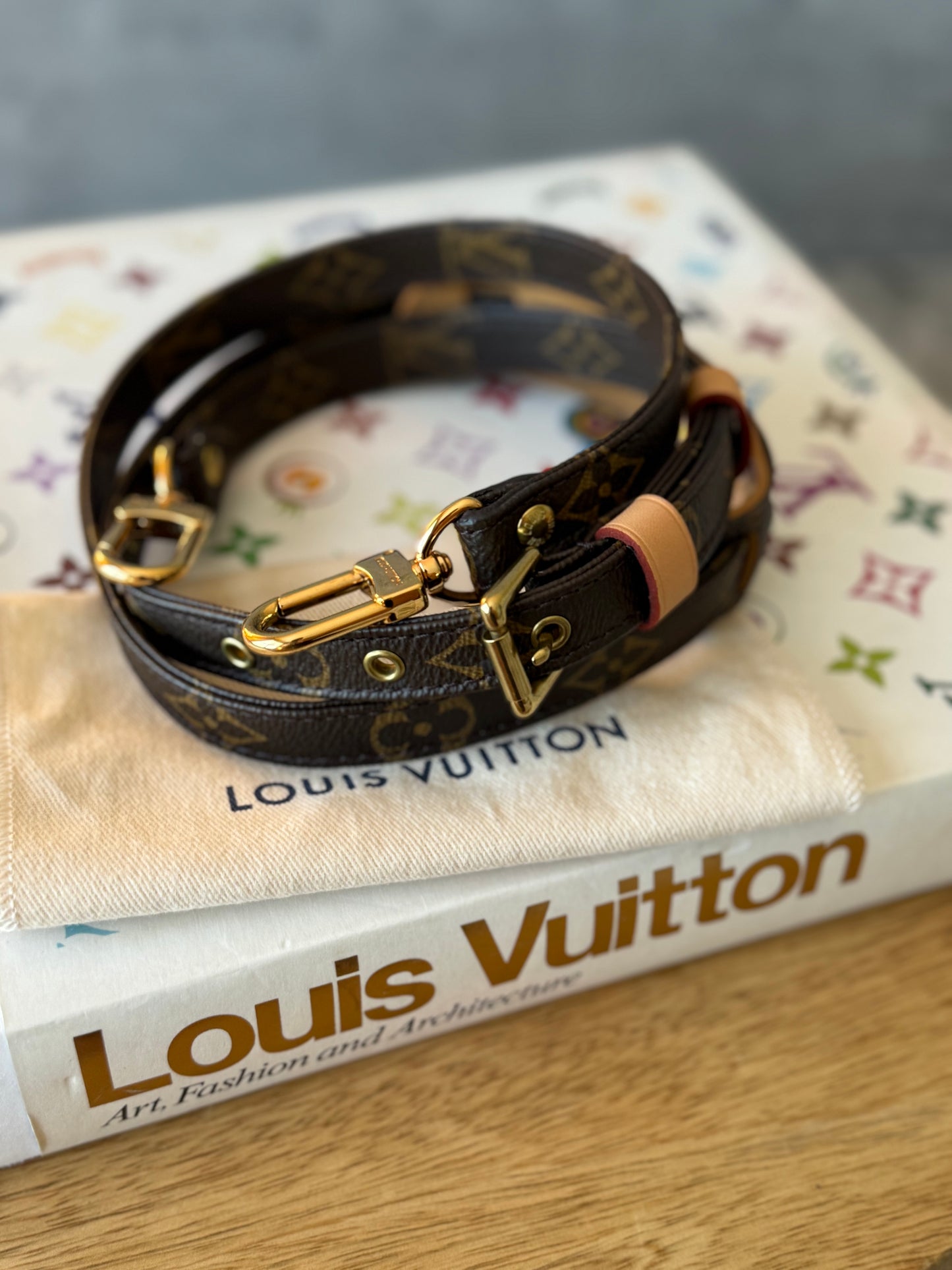 LV 16mm Adjustable Monogram Strap