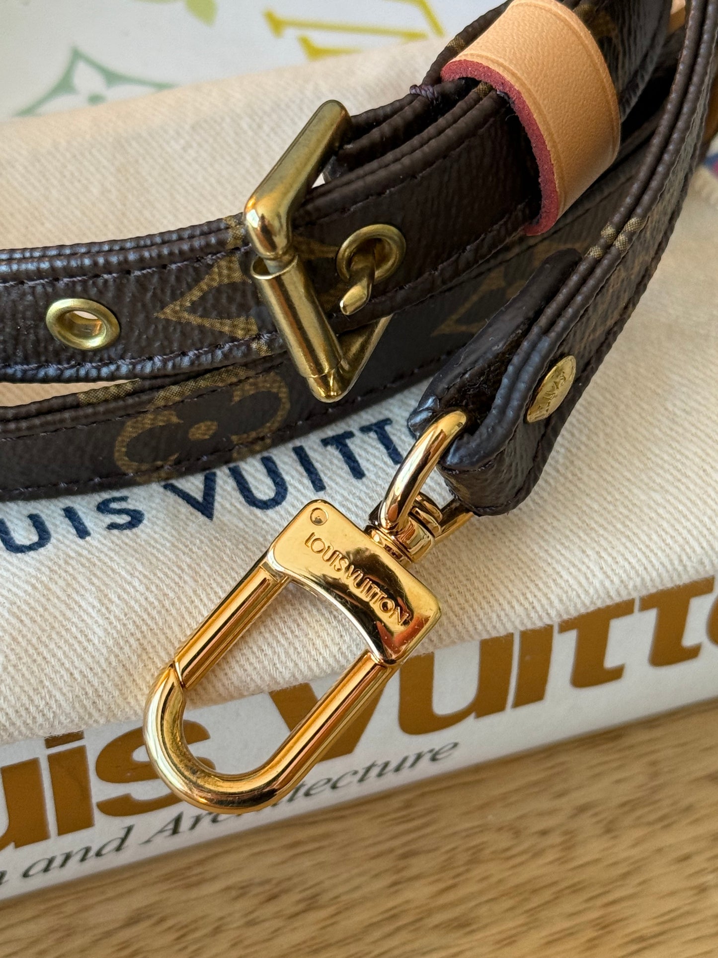 LV 16mm Adjustable Monogram Strap