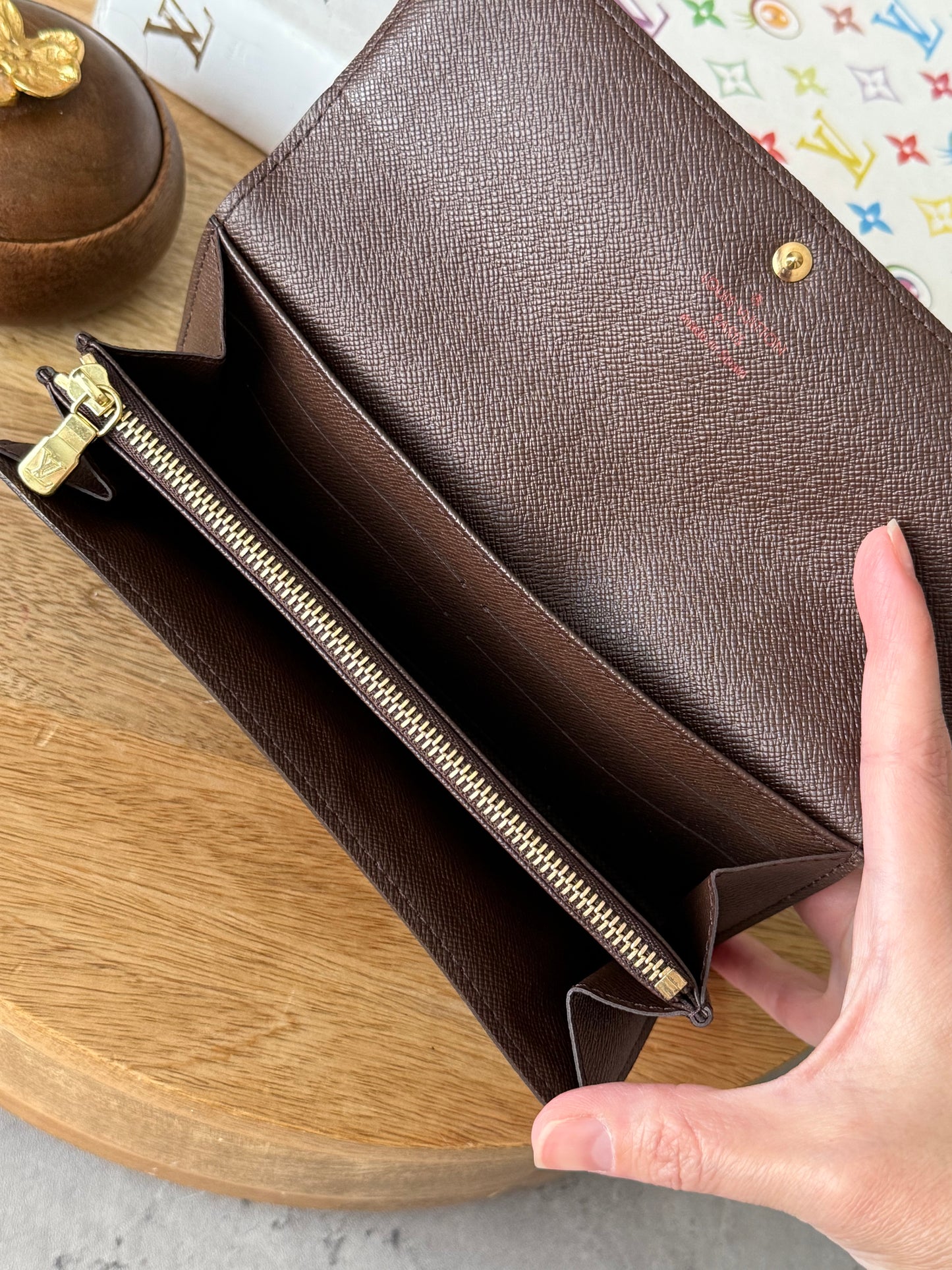 LV Sarah Wallet Damier Ebene