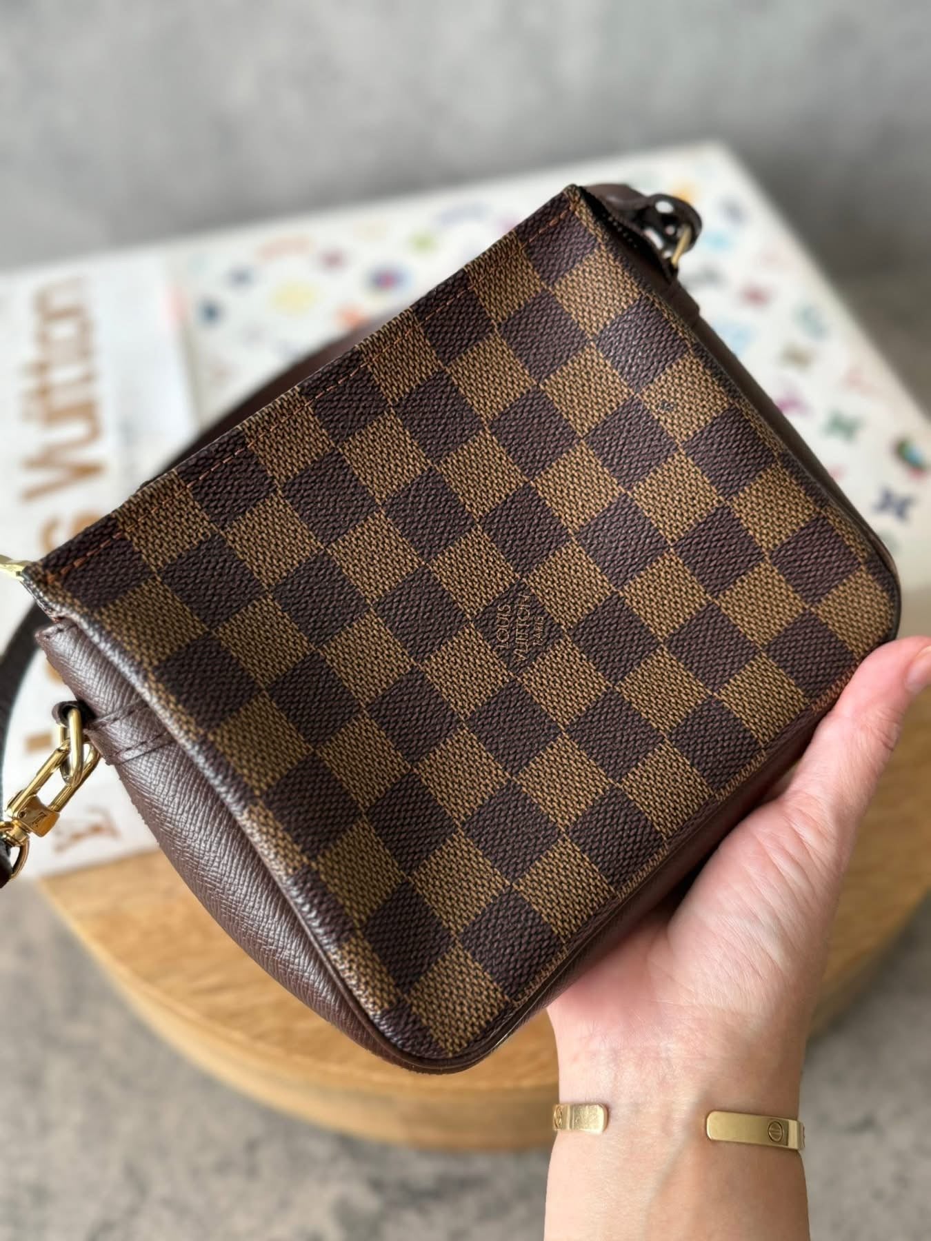 LV Trousse Pouch Damier Ebene
