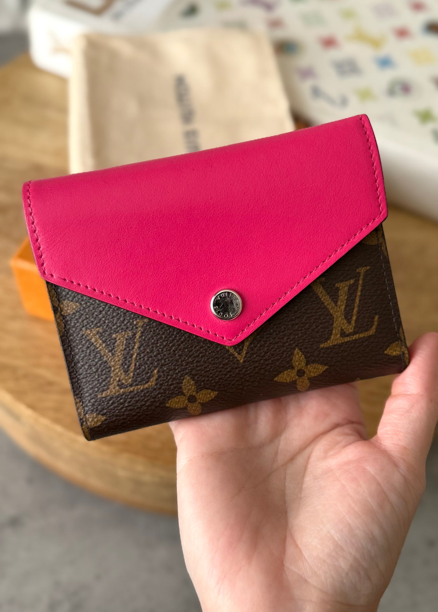 LV Victorine wallet pink