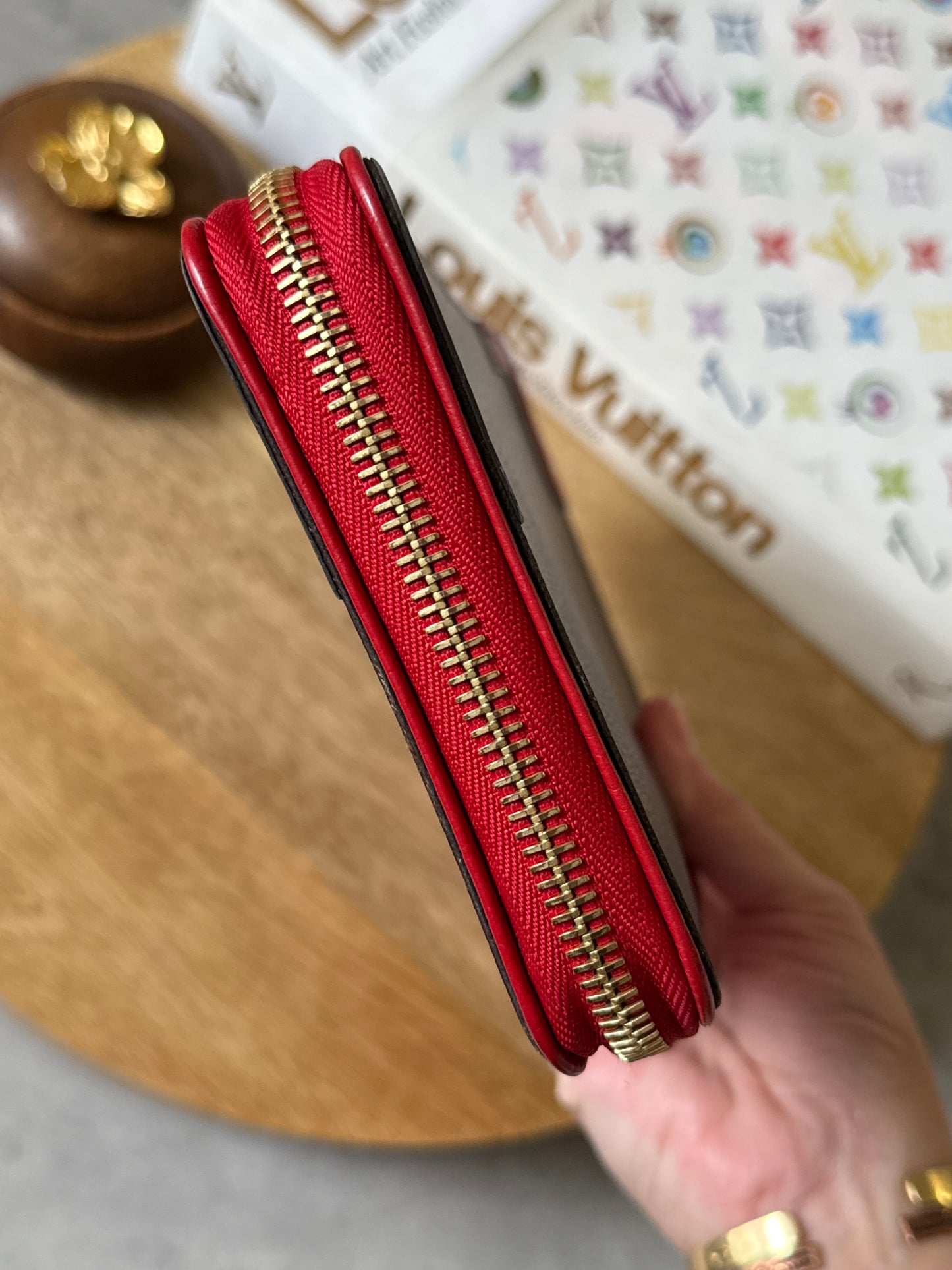 LV Daily Organizer Cerise wallet