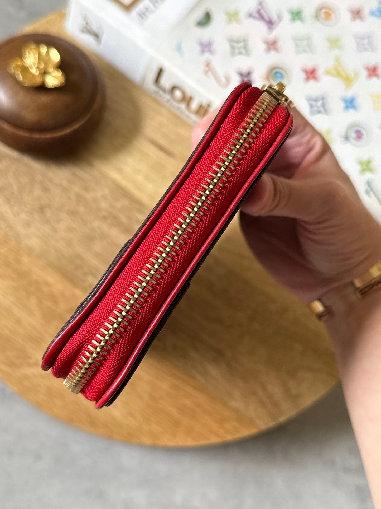 LV Daily Organizer Cerise wallet