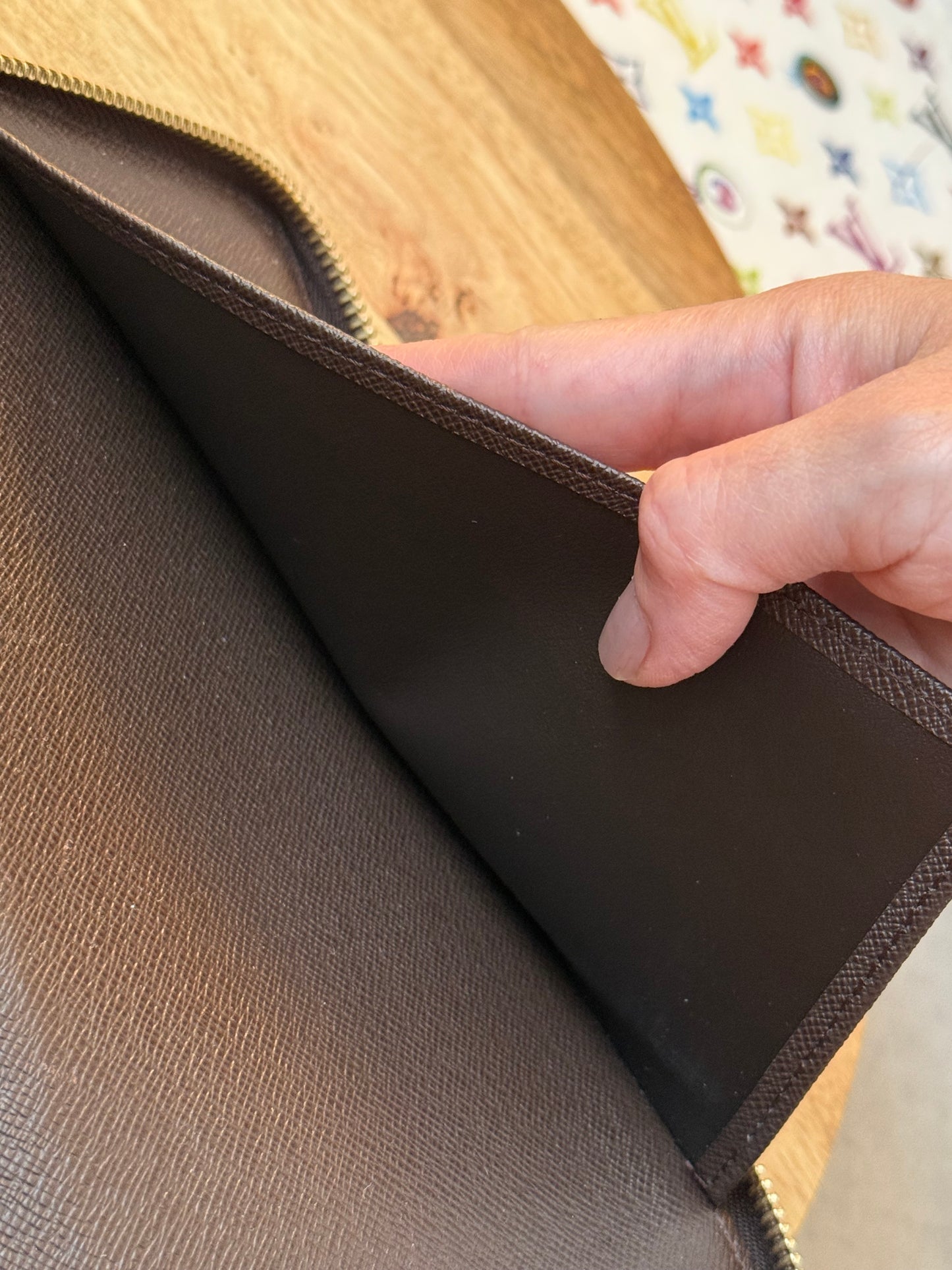 LV Zippy Organizer Damier Ebene