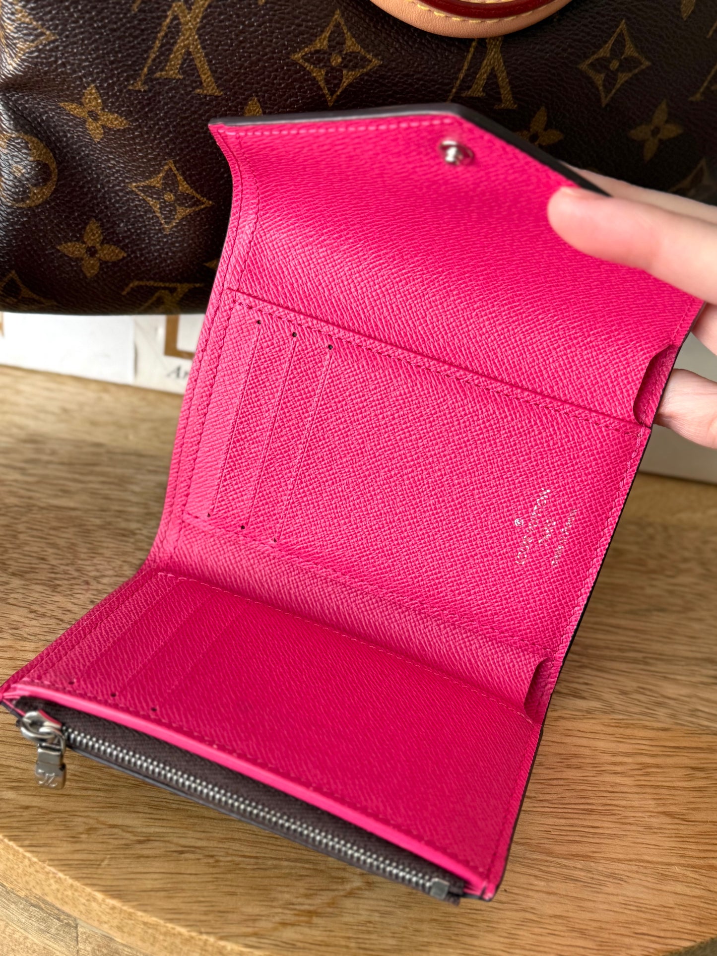 LV Victorine wallet pink