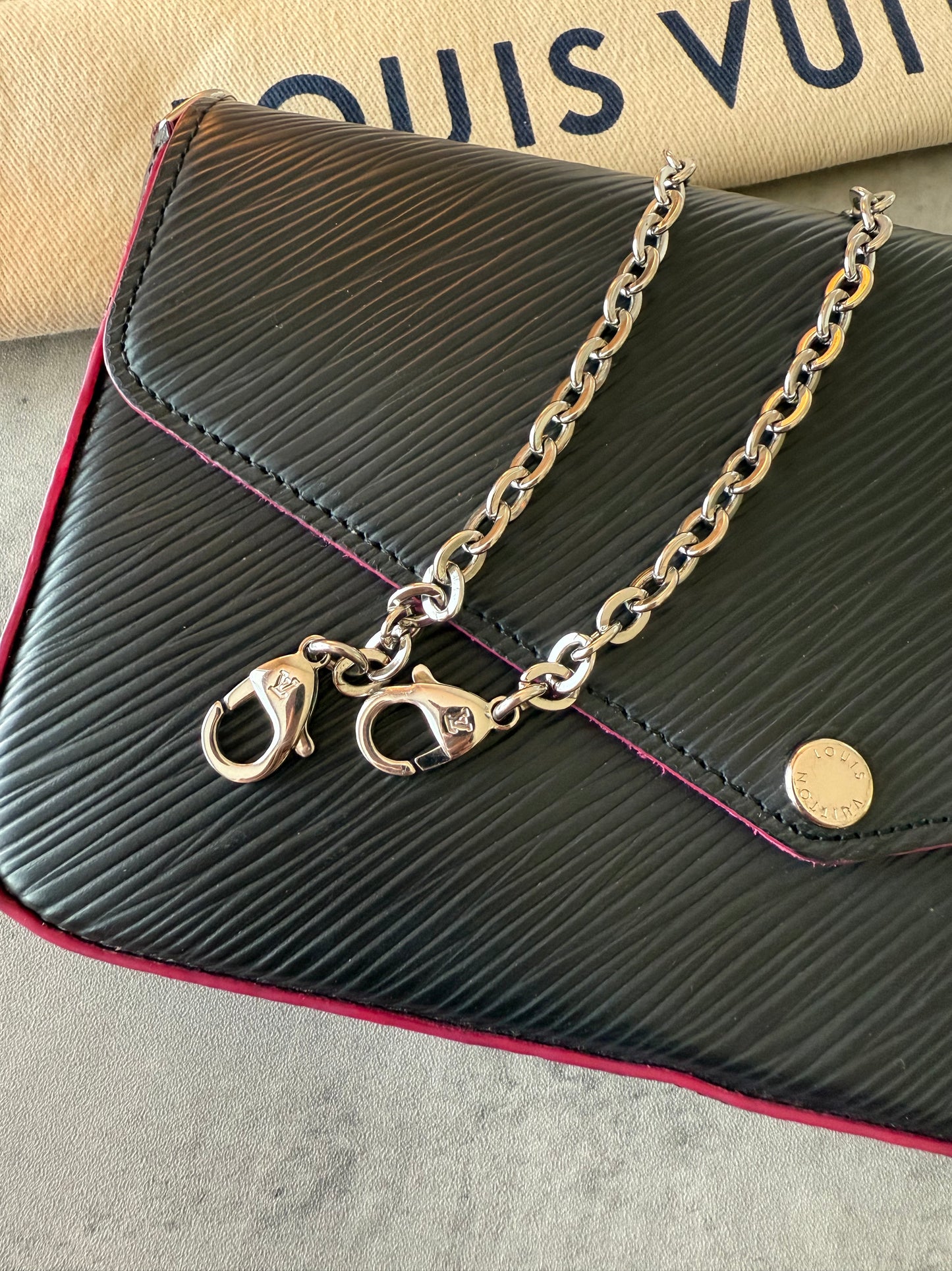 LV Felicie Epi Black & Pink