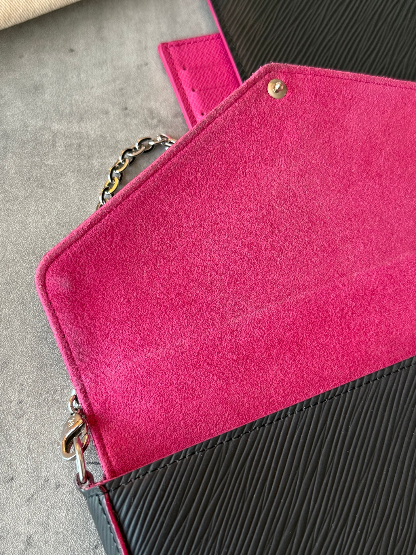 LV Felicie Epi Black & Pink