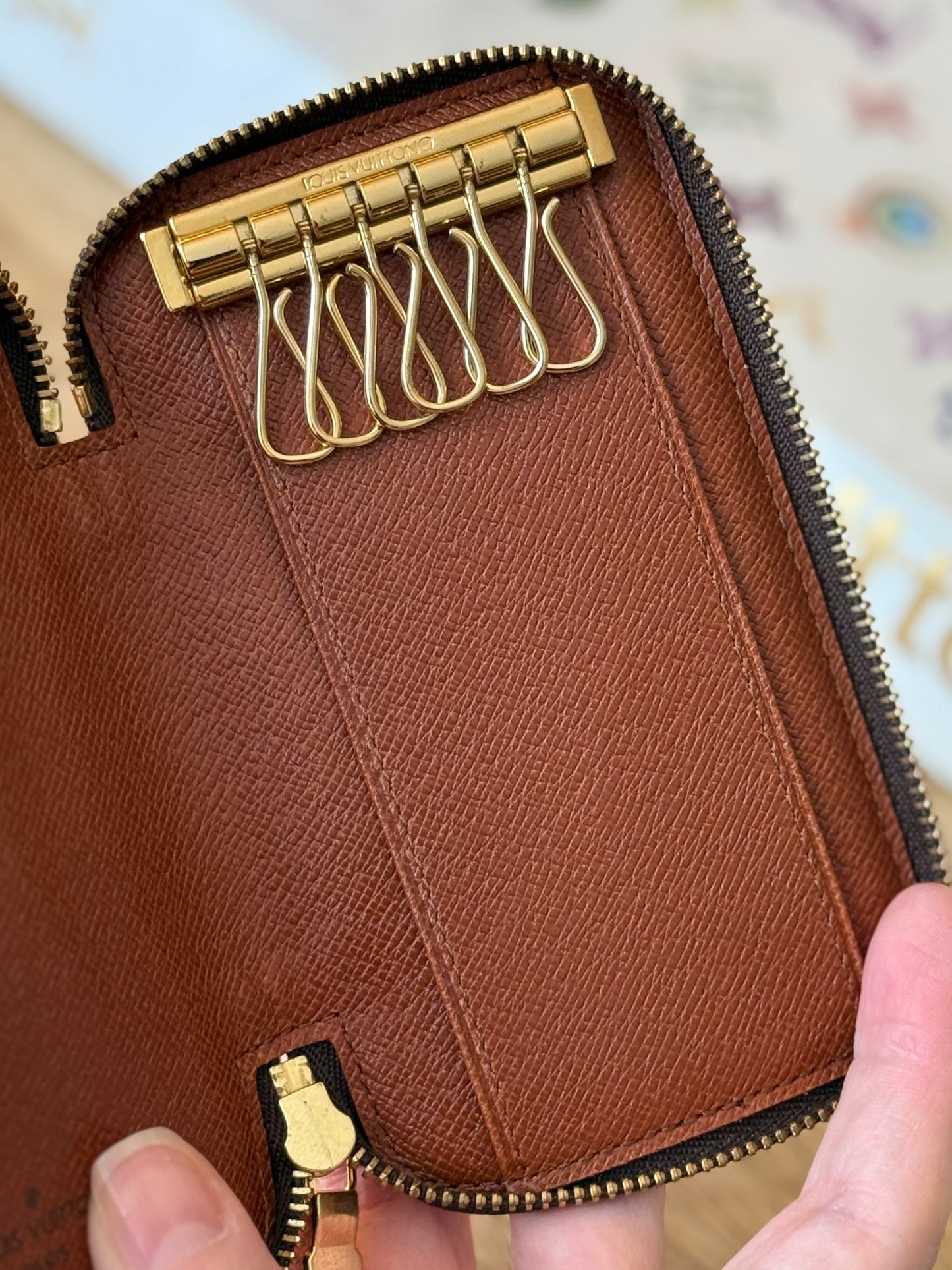 LV Zip Around 6 Key Pouch