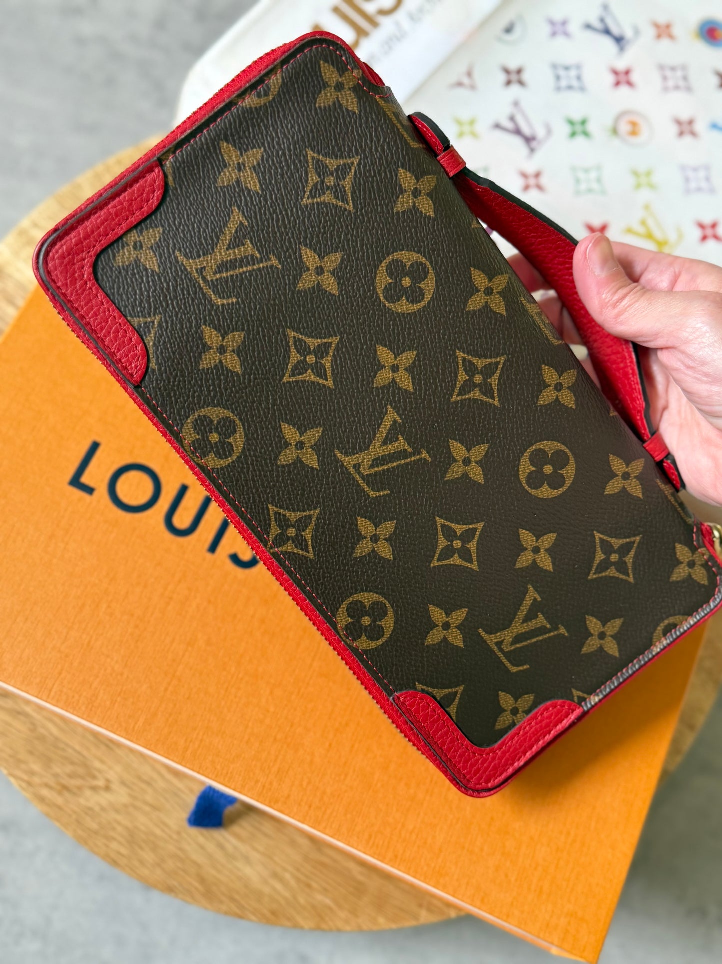LV Daily Organizer Cerise wallet