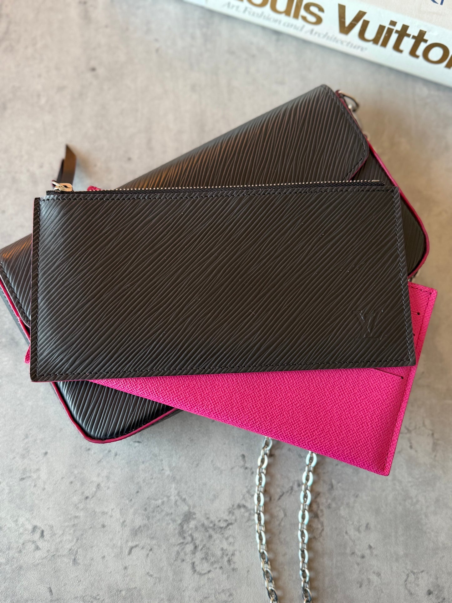 LV Felicie Epi Black & Pink