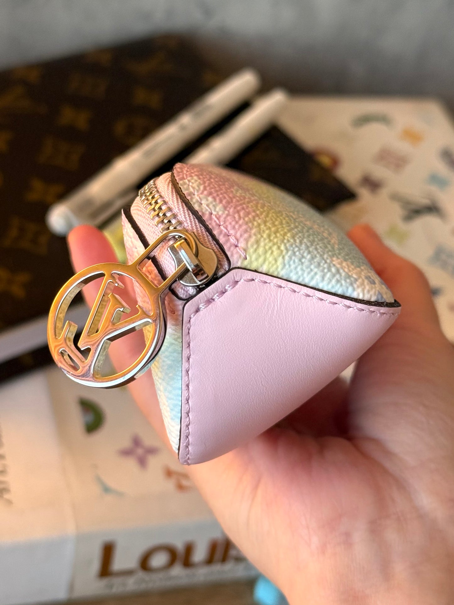 LV Elizabeth Pencil Pouch Pastel