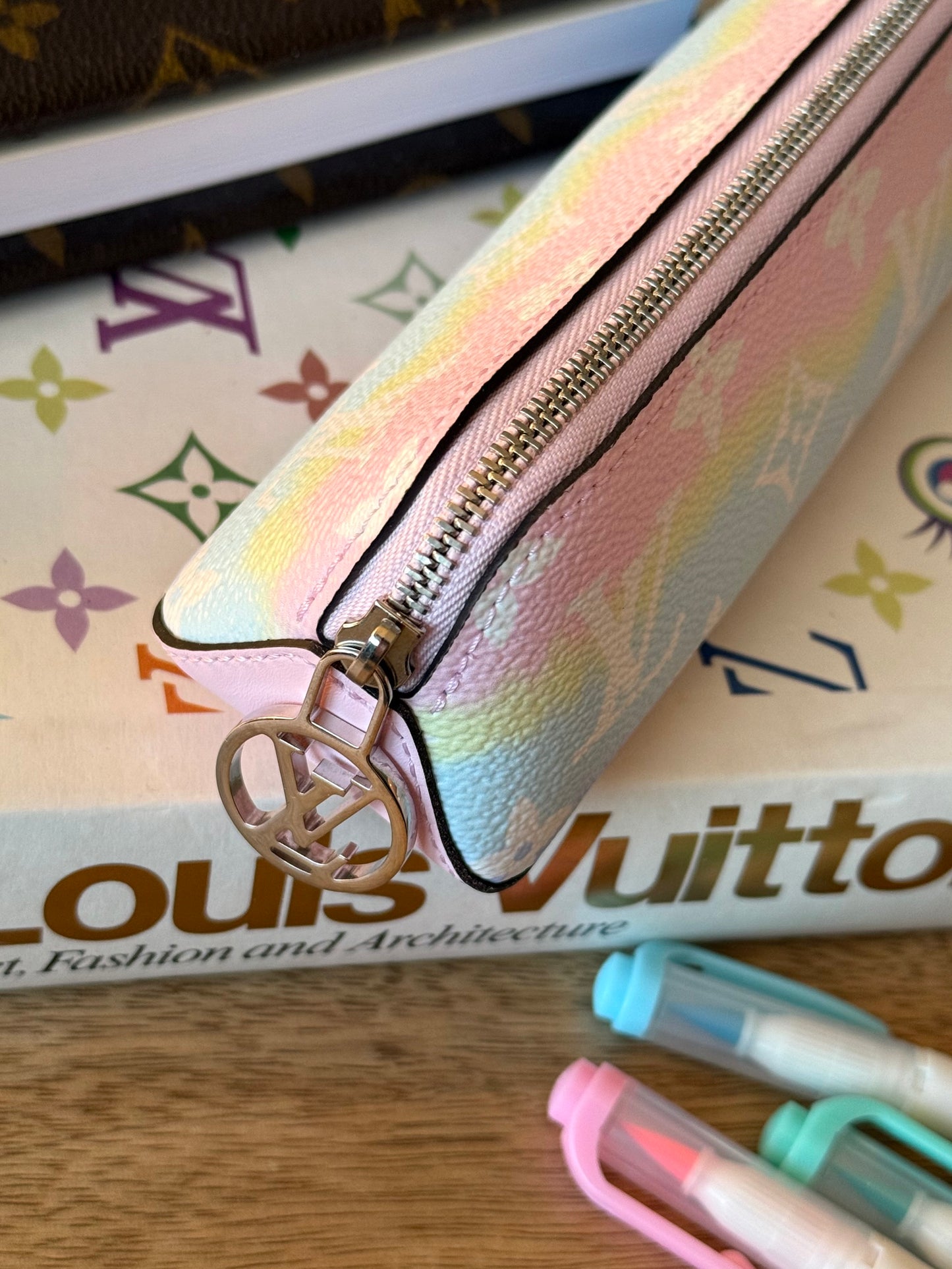 LV Elizabeth Pencil Pouch Pastel