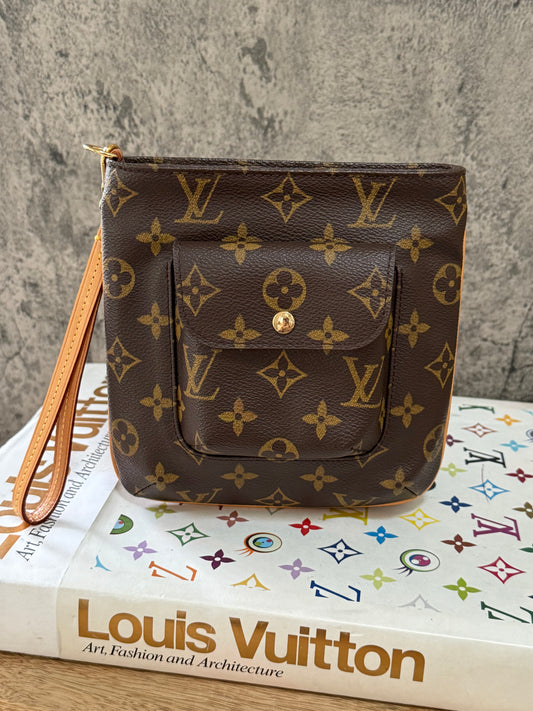 LV Partition Wristlet Pouch