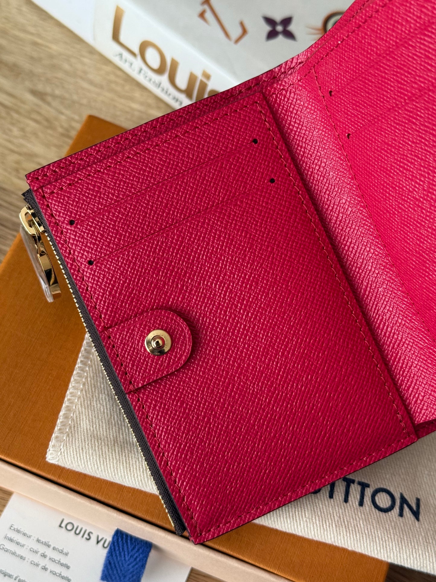 LV x TM Lisa Wallet Cerise