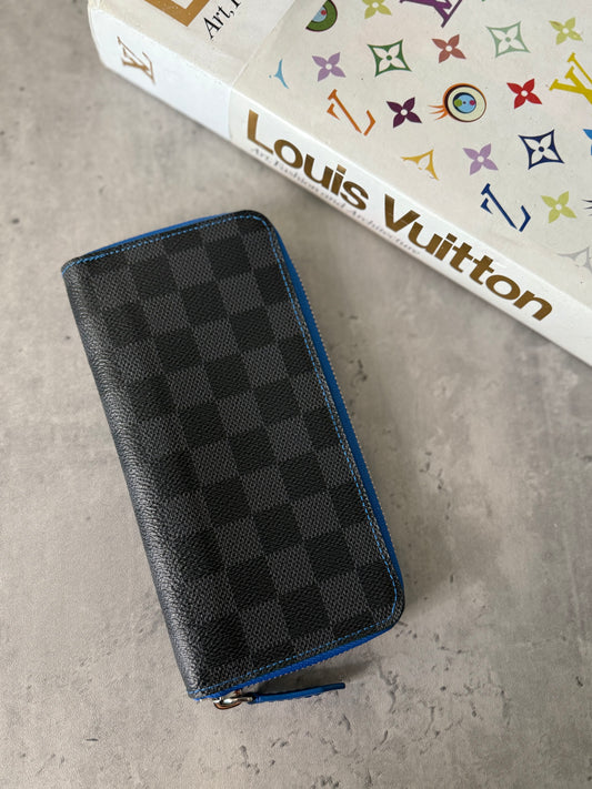 LV Vasco Wallet Damier Graphite in Blue