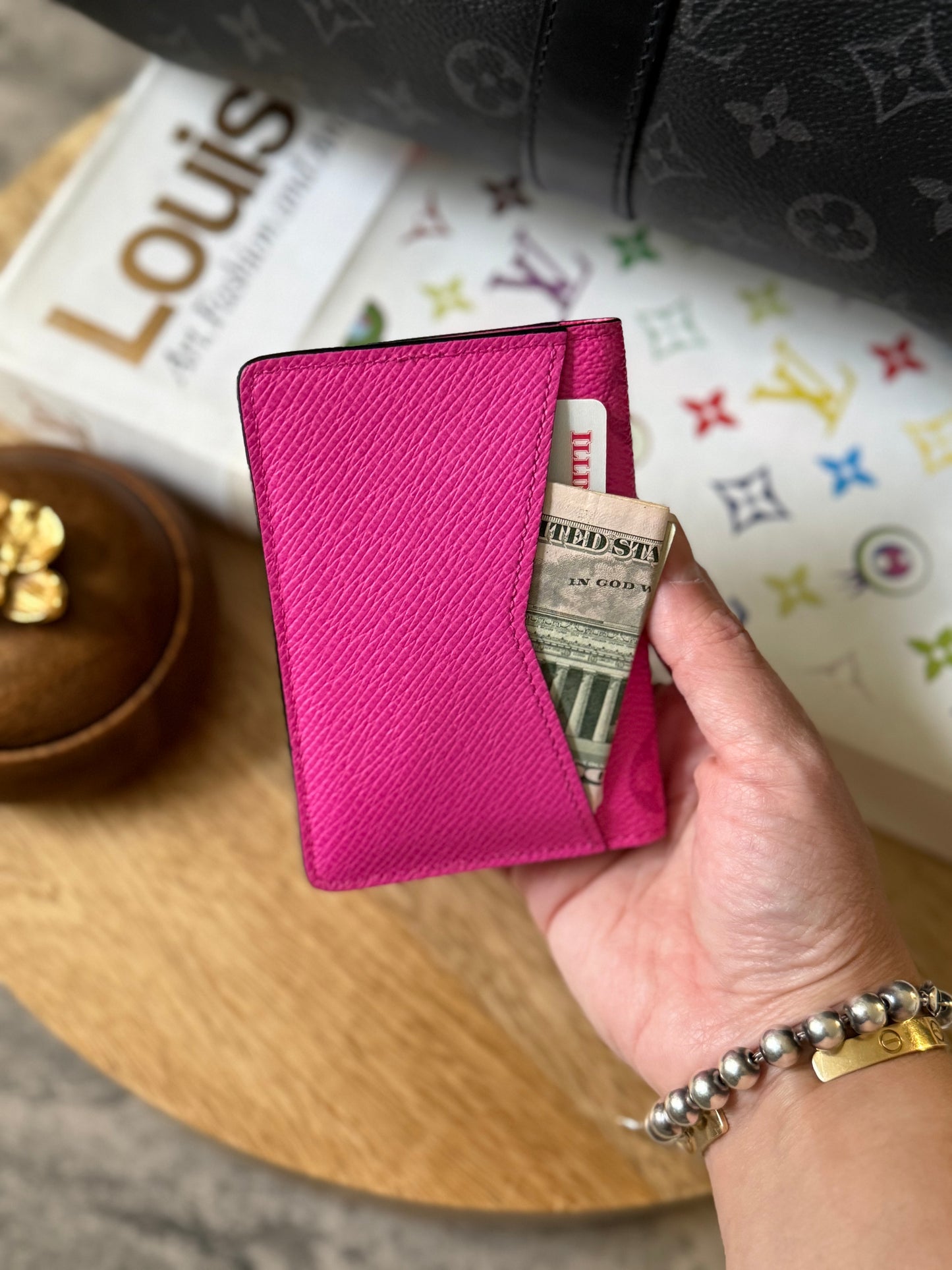 LV Taigarama Fuchsia Pocket Organizer