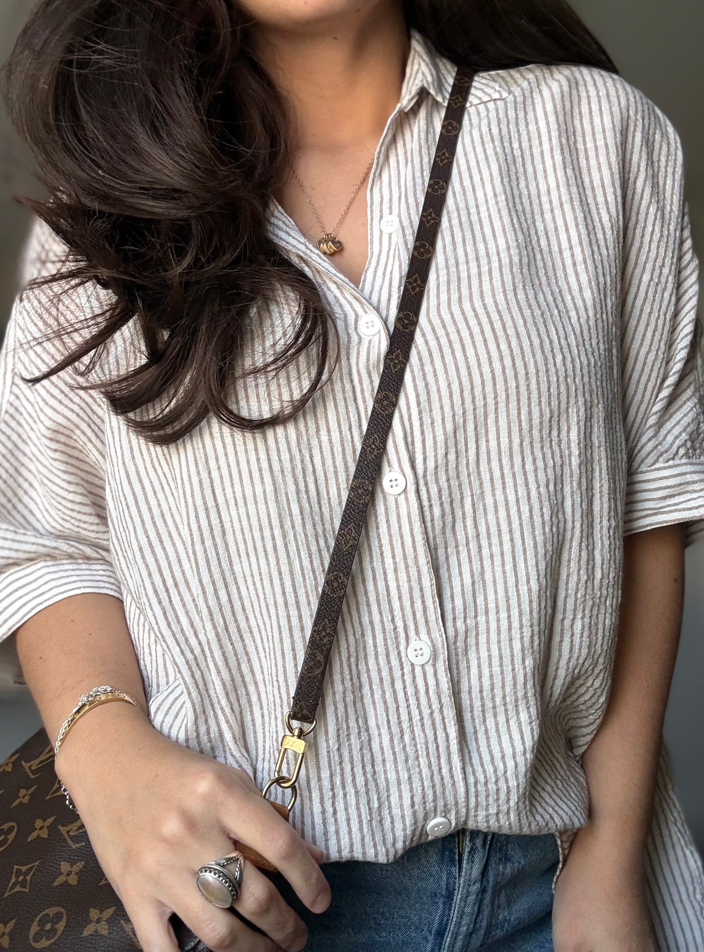 LV Thin crossbody mono strap.