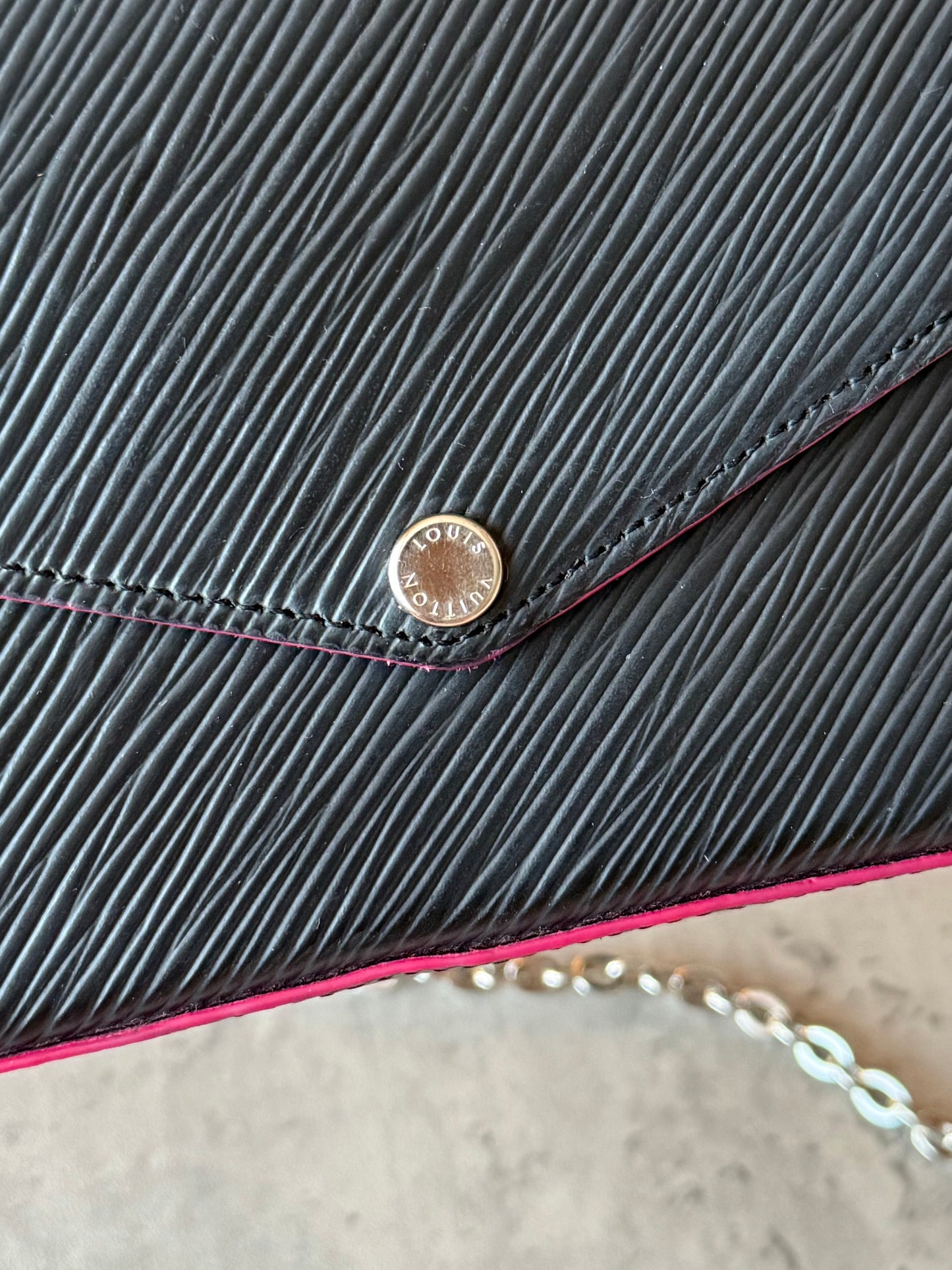 LV Felicie Epi Black & Pink