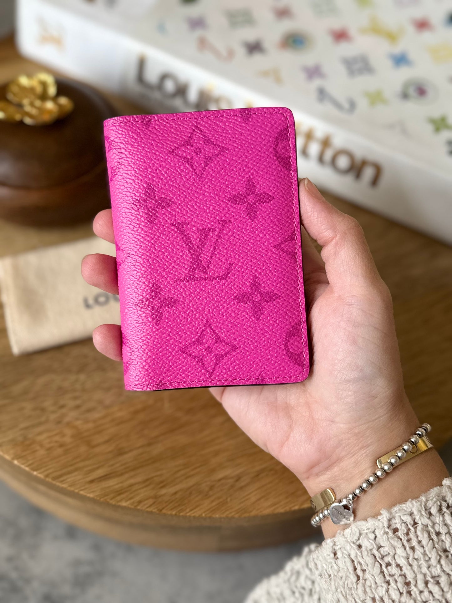 LV Taigarama Fuchsia Pocket Organizer