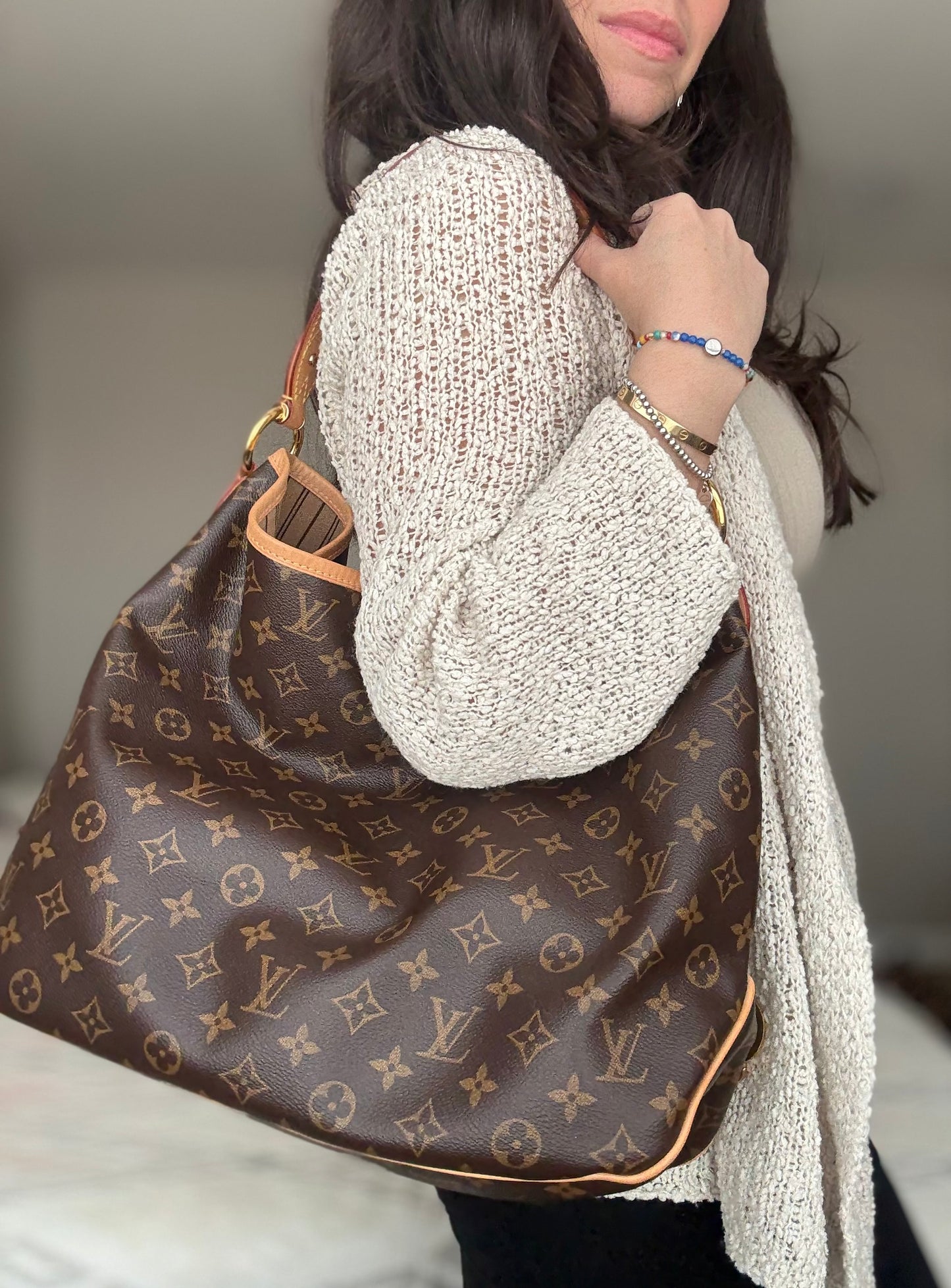 LV Delightful MM Beige