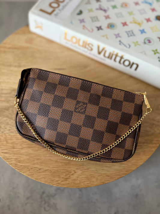 LV Bucket Pochette Damier Ebene