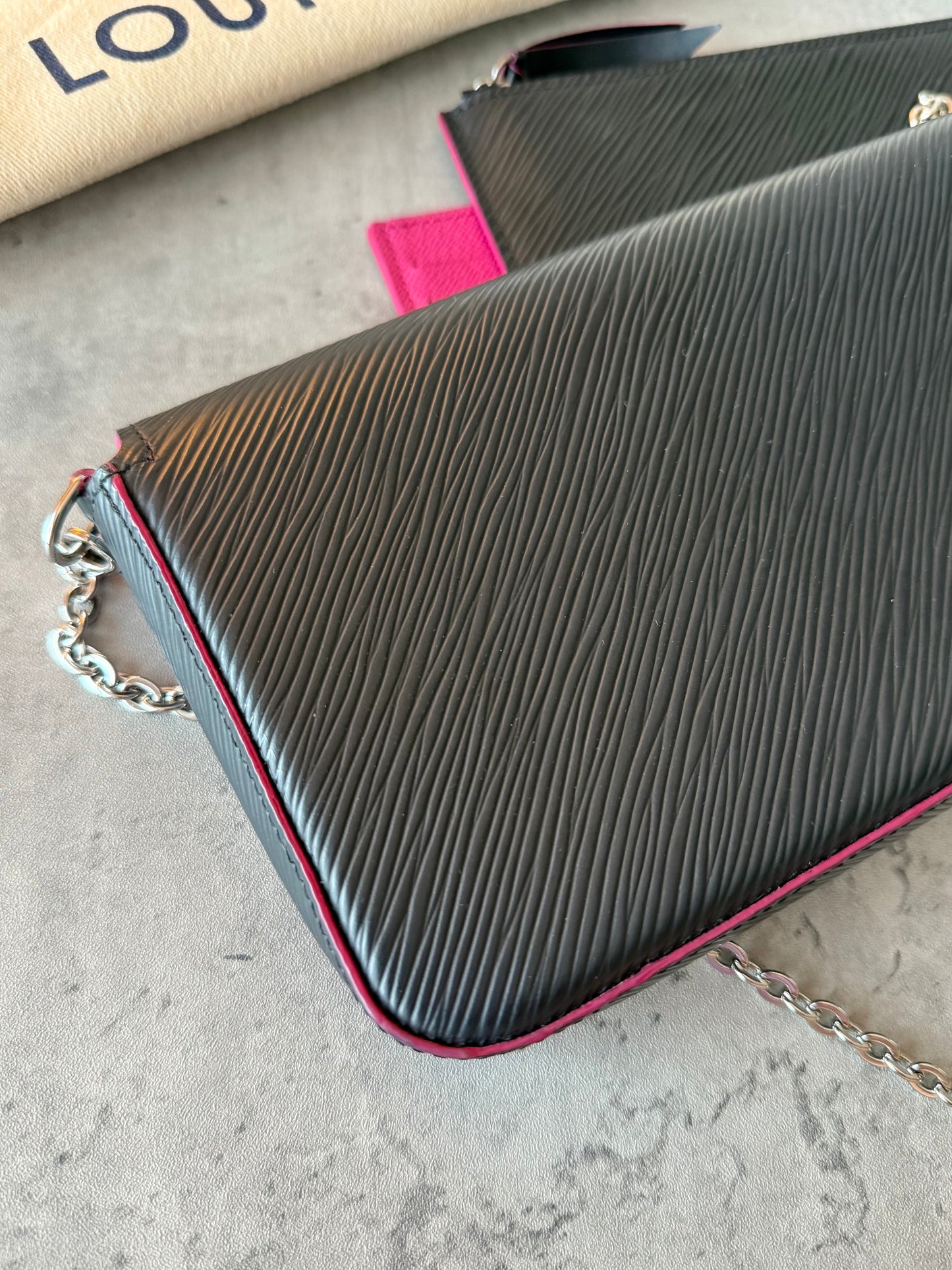 LV Felicie Epi Black & Pink
