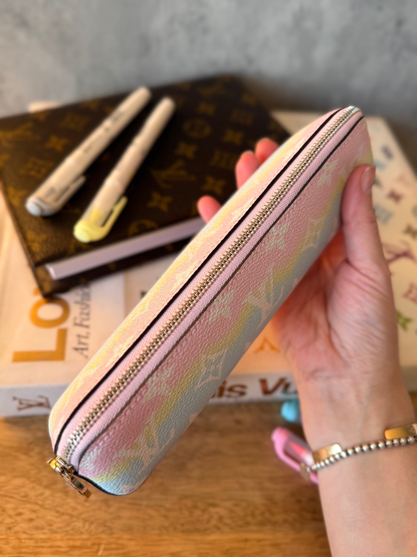 LV Elizabeth Pencil Pouch Pastel