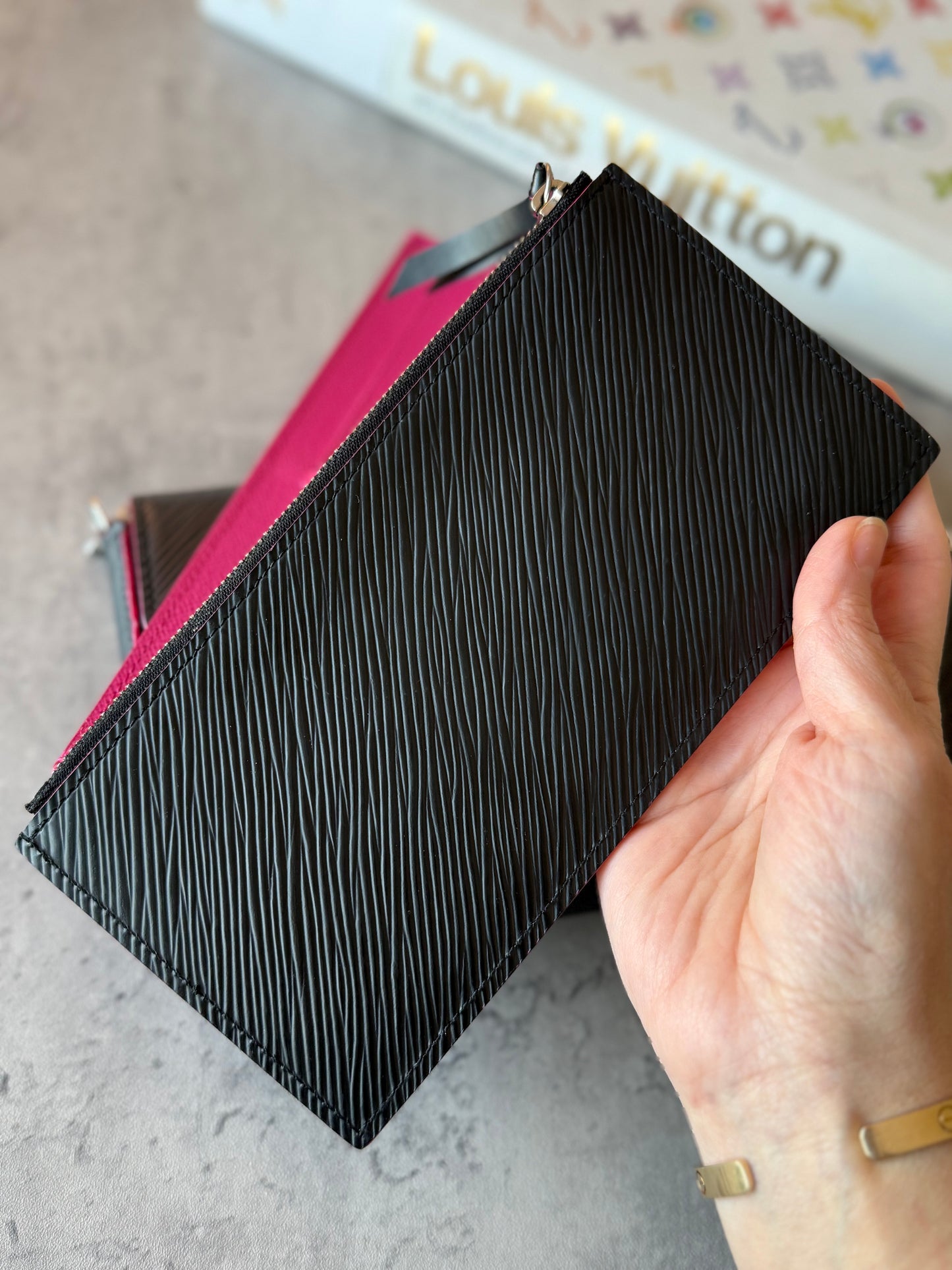 LV Felicie Epi Black & Pink