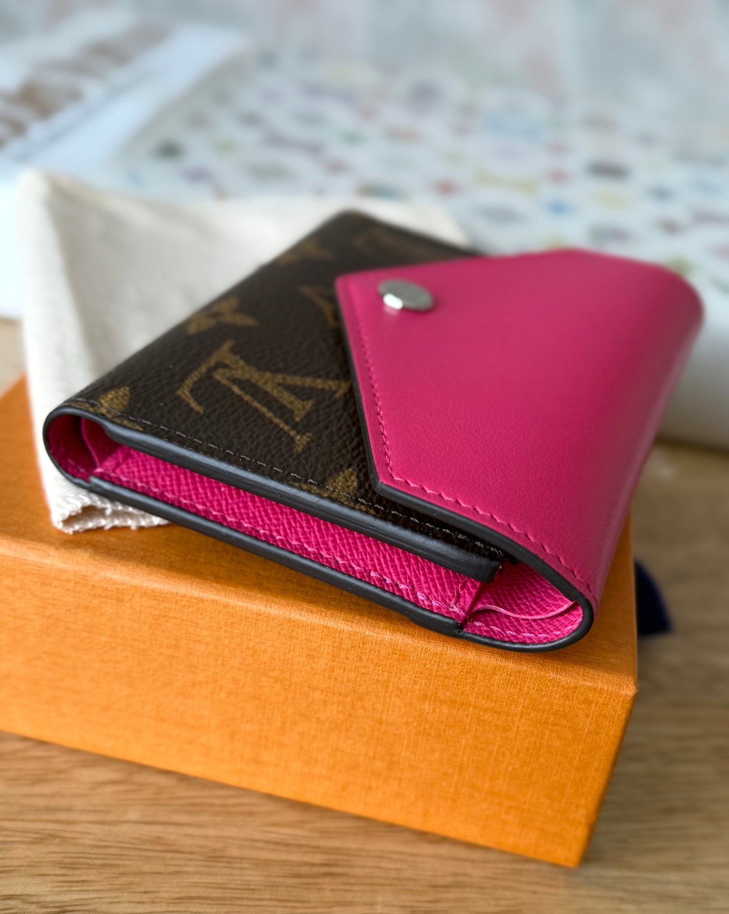 LV Victorine wallet pink
