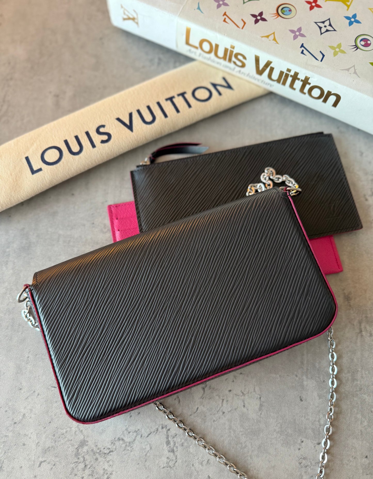 LV Felicie Epi Black & Pink