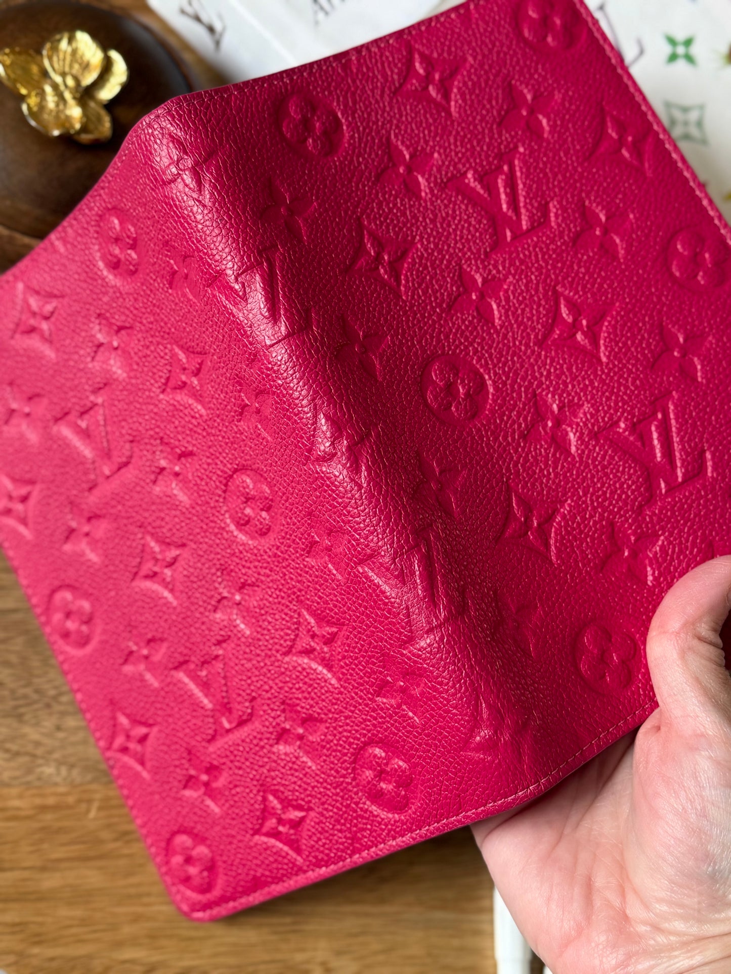 LV Fuchsia Clemence Notebook