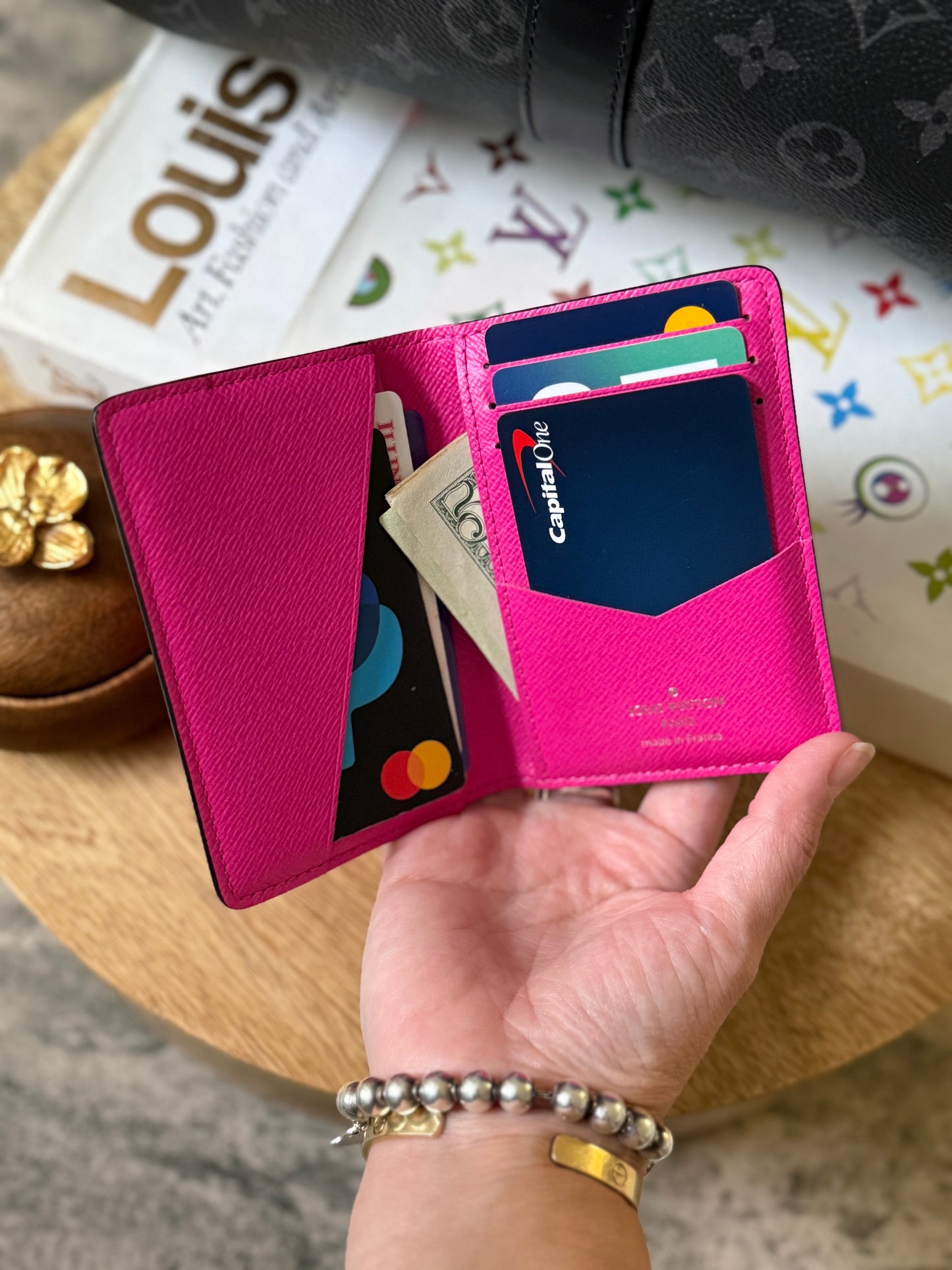 LV Taigarama Fuchsia Pocket Organizer