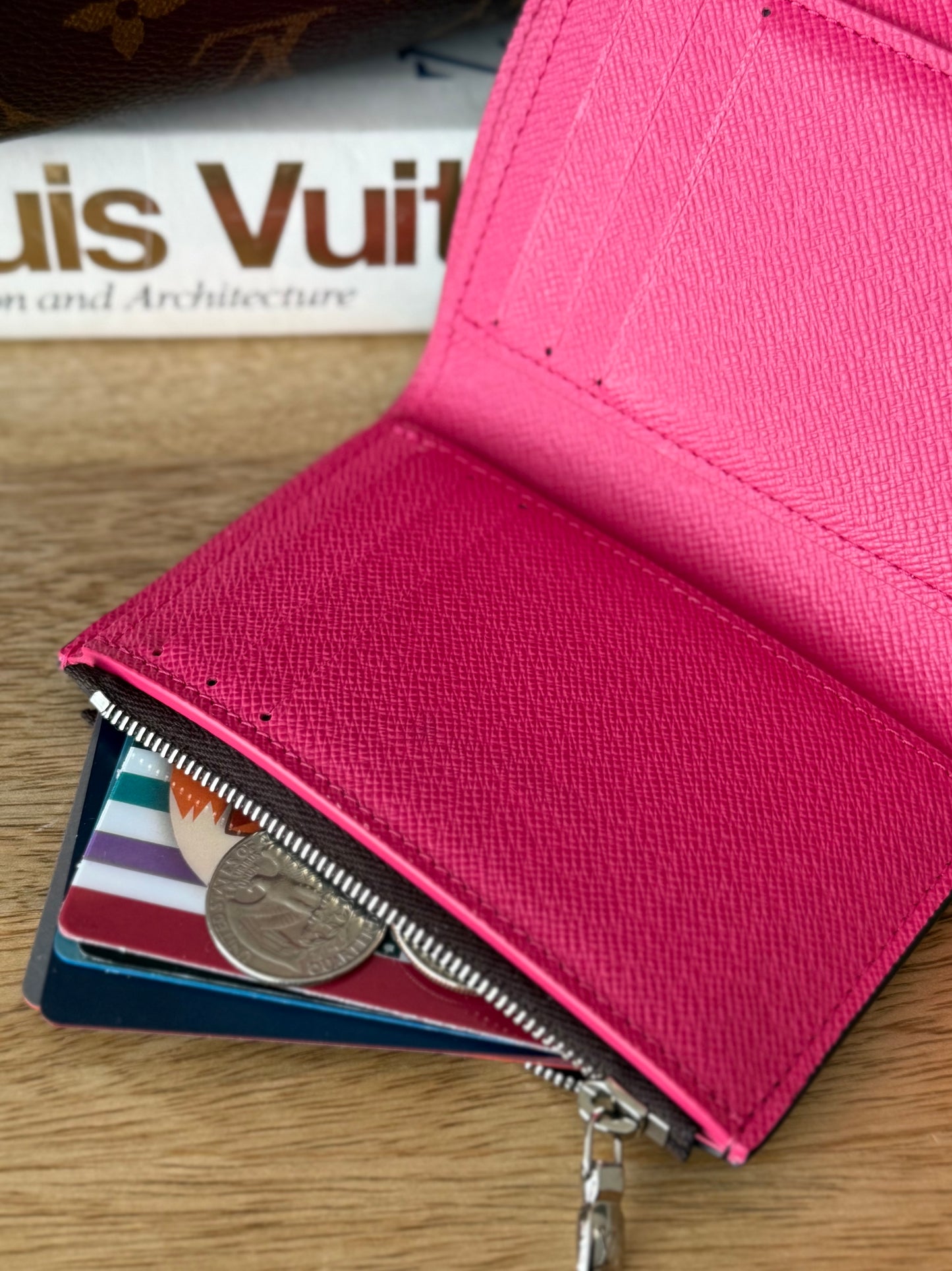 LV Victorine wallet pink