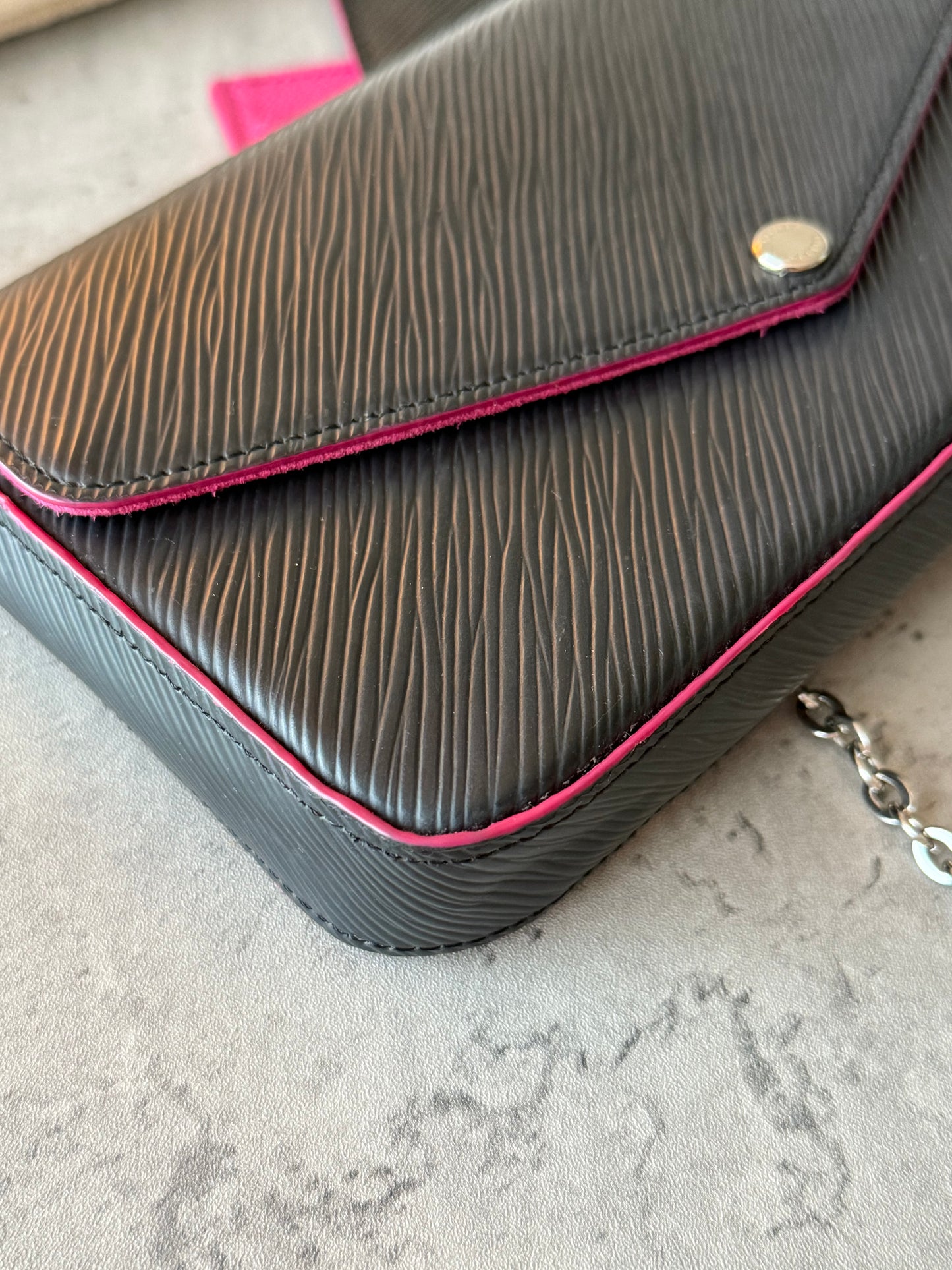 LV Felicie Epi Black & Pink