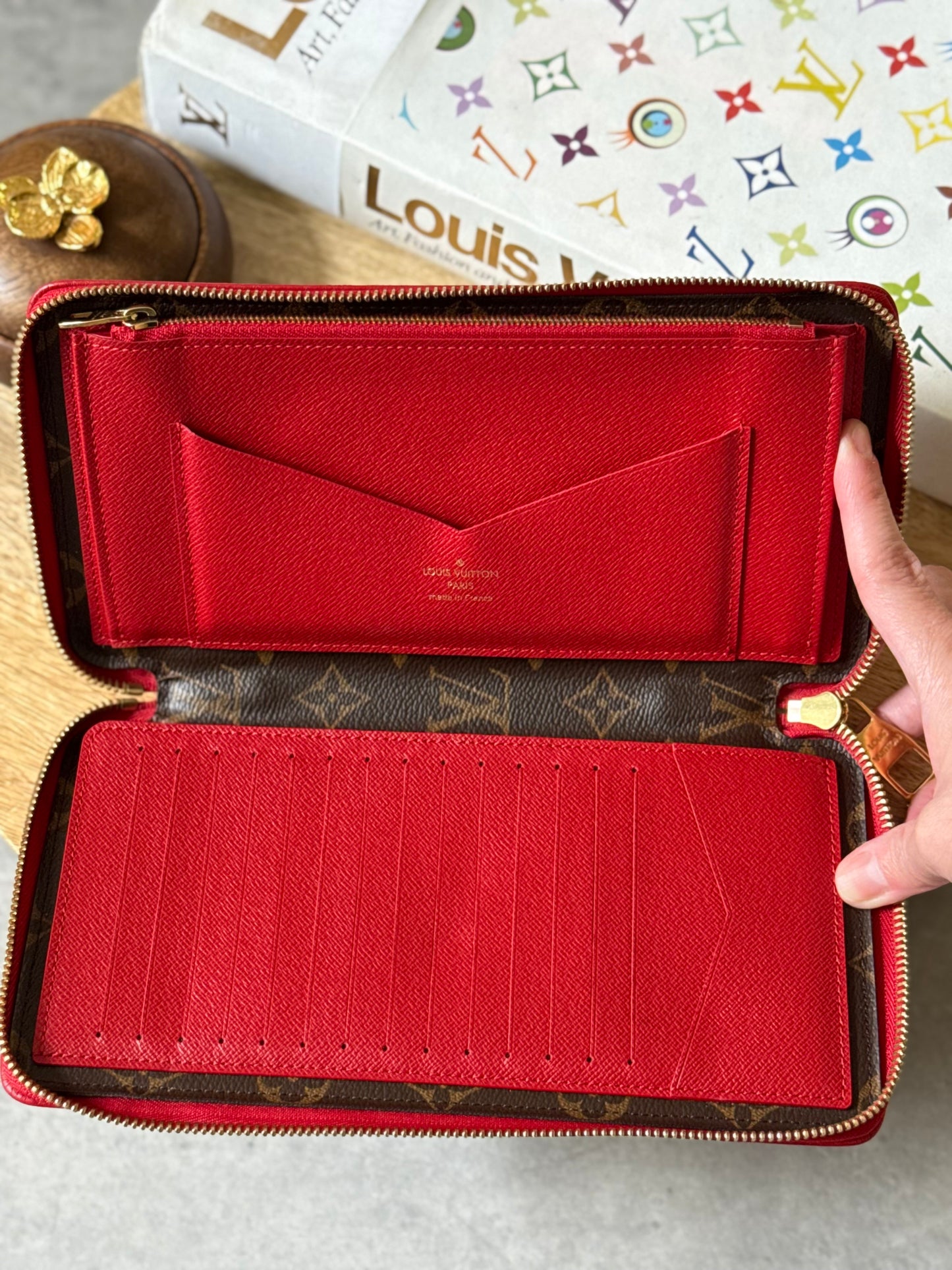 LV Daily Organizer Cerise wallet