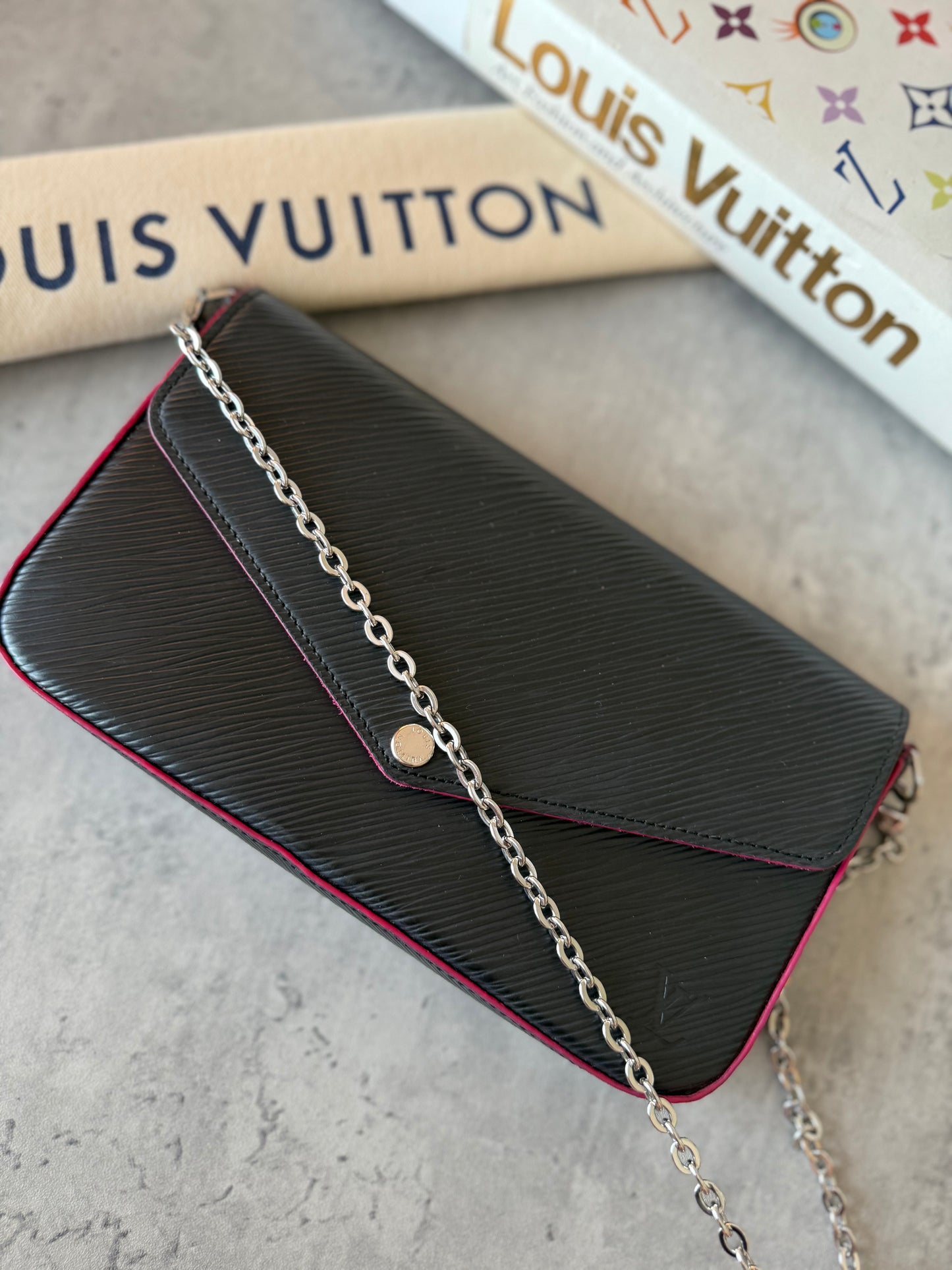 LV Felicie Epi Black & Pink