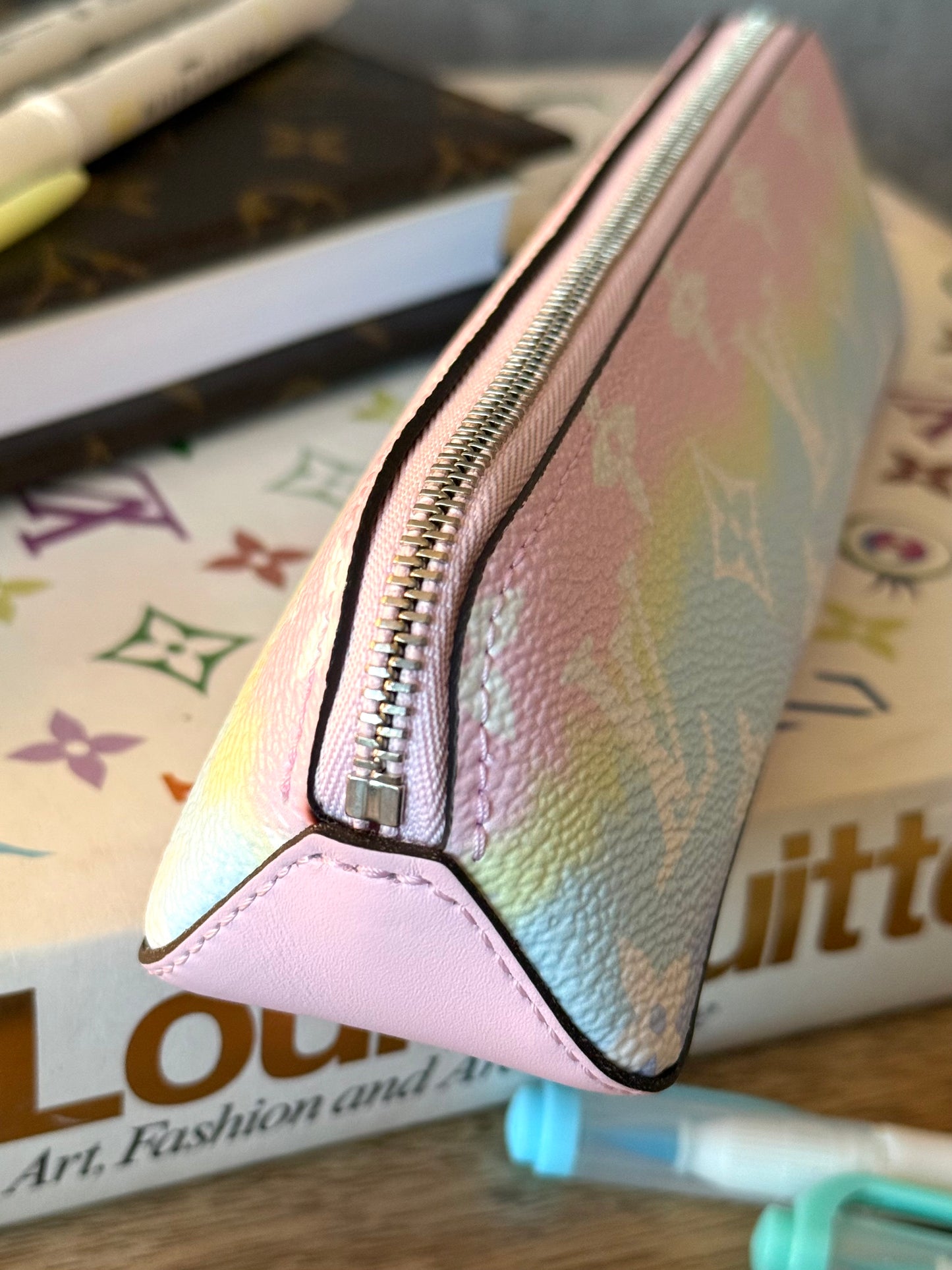 LV Elizabeth Pencil Pouch Pastel